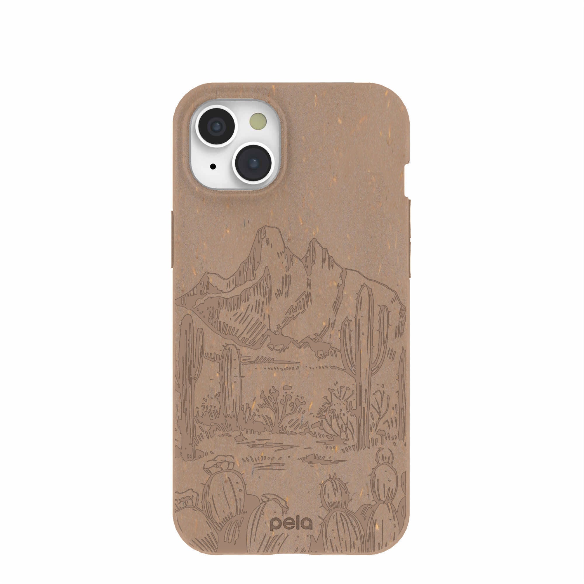 Chocolate Brown Desert Run iPhone 15 Plus Case Refurbished - Pela Case refurbished available on Cerqular