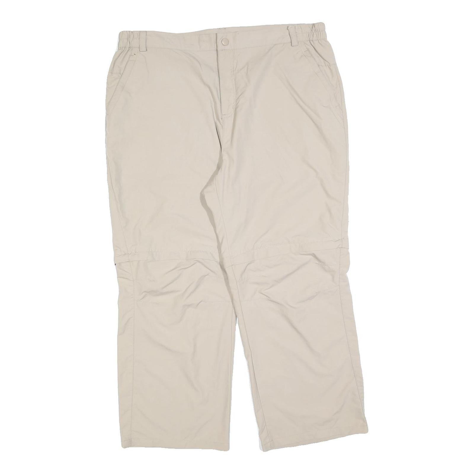 TREVOLUTION Womens Beige Regular Fit Straight Leg Trousers W36 L26 Polyester Refurbished - N/A refurbished available on Cerqular