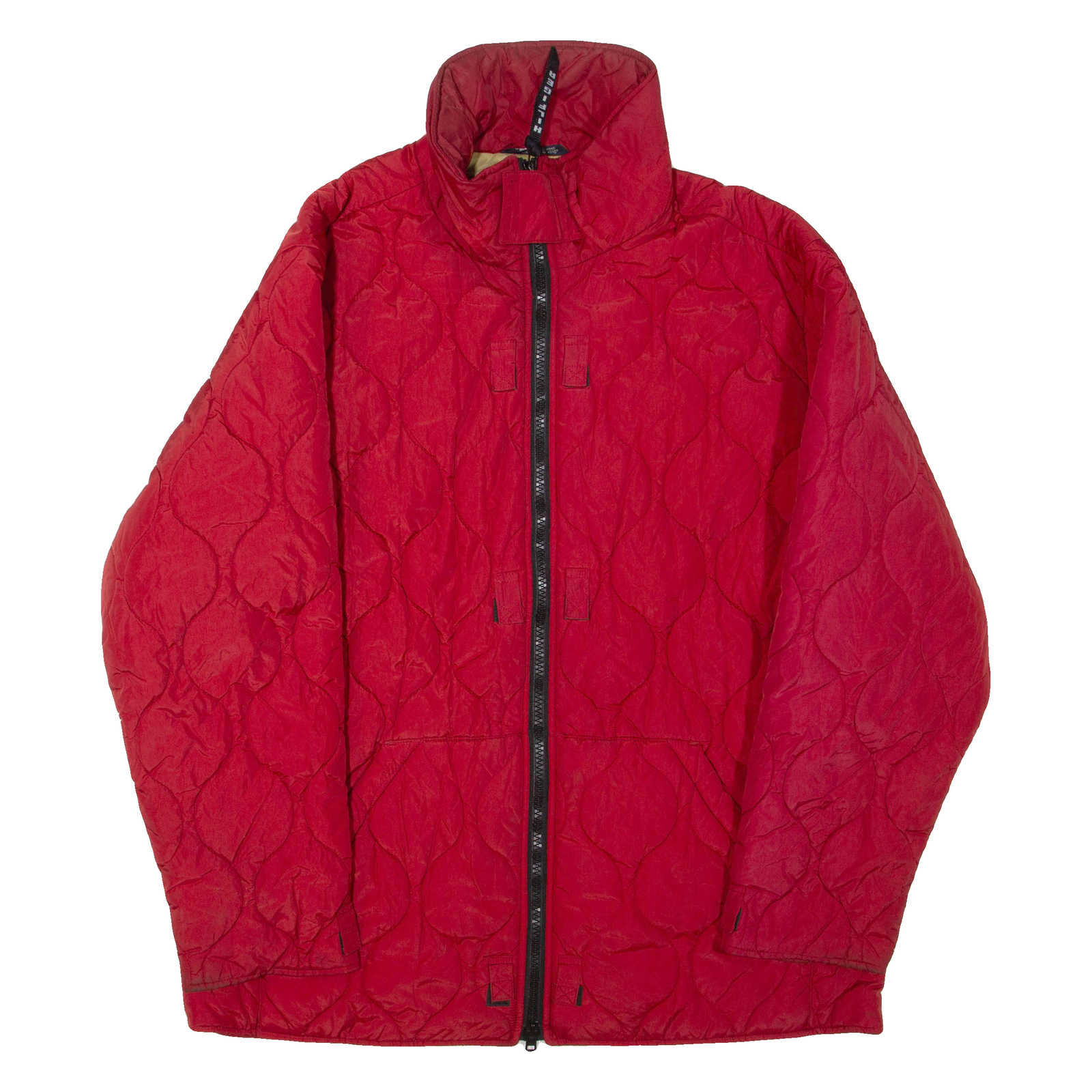 TOMMY HILFIGER Mens Quilted Jacket Red Nylon L Refurbished - N/A refurbished available on Cerqular
