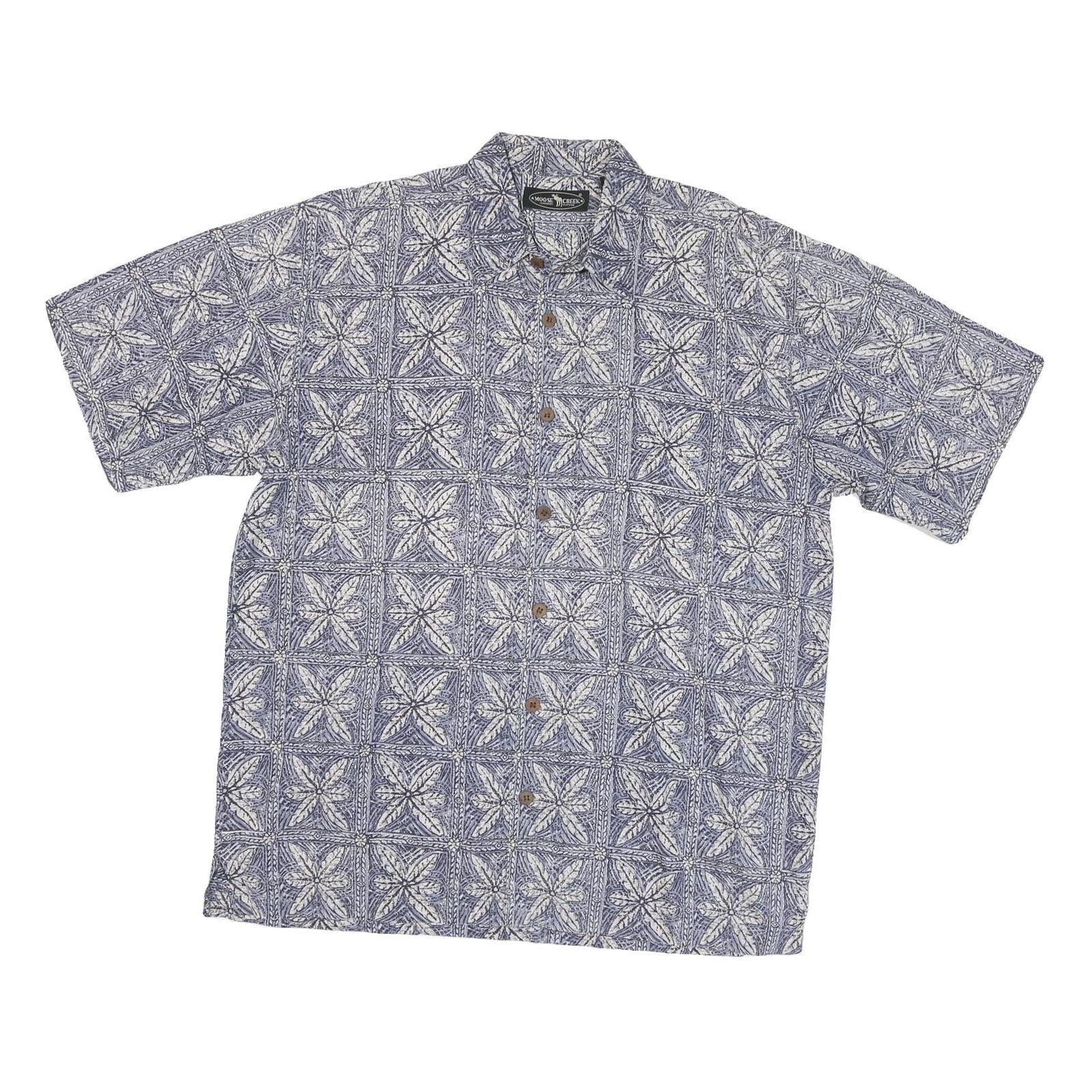 Buy MOOSE CREEK Mens Blue & White Pattern Cotton Blend Shirt XL Casual Summer Style Refurbished - $19.49 MOOSE CREEK Mens Blue & White Pattern Cotton Blend Shirt XL Casual Summer Style Refurbished - N/A refurbished available on Cerqular