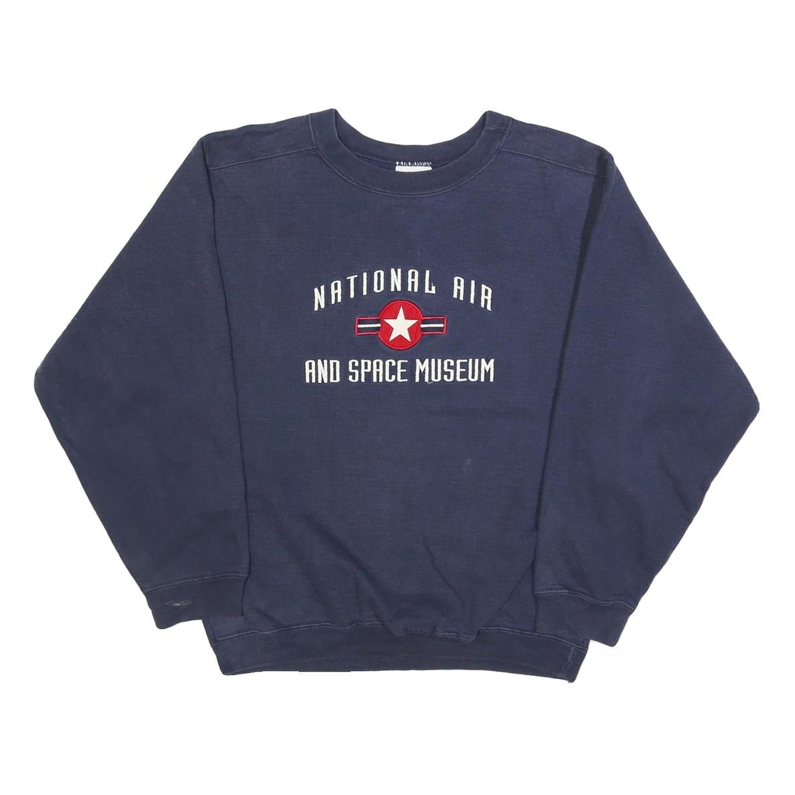 SMITHSONIAN Mens Navy Blue National Air And Space Museum Crew Neck S Sweatshirt Refurbished - N/A refurbished available on Cerqular