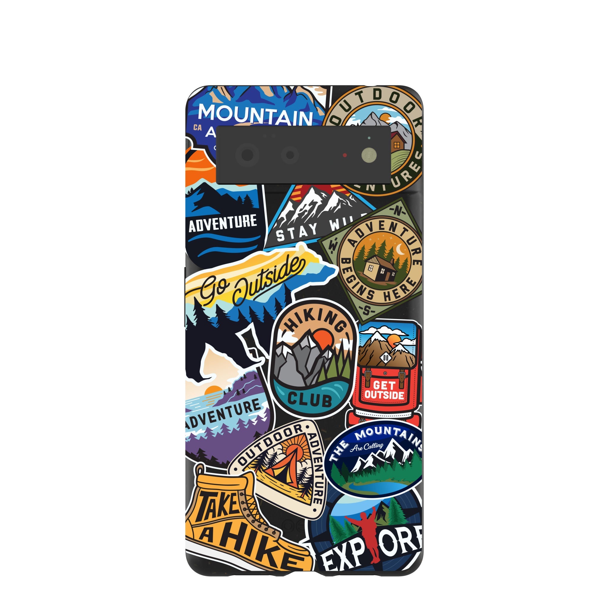 Black Trail Stickers Google Pixel 6 Case Refurbished - Pela Case refurbished available on Cerqular