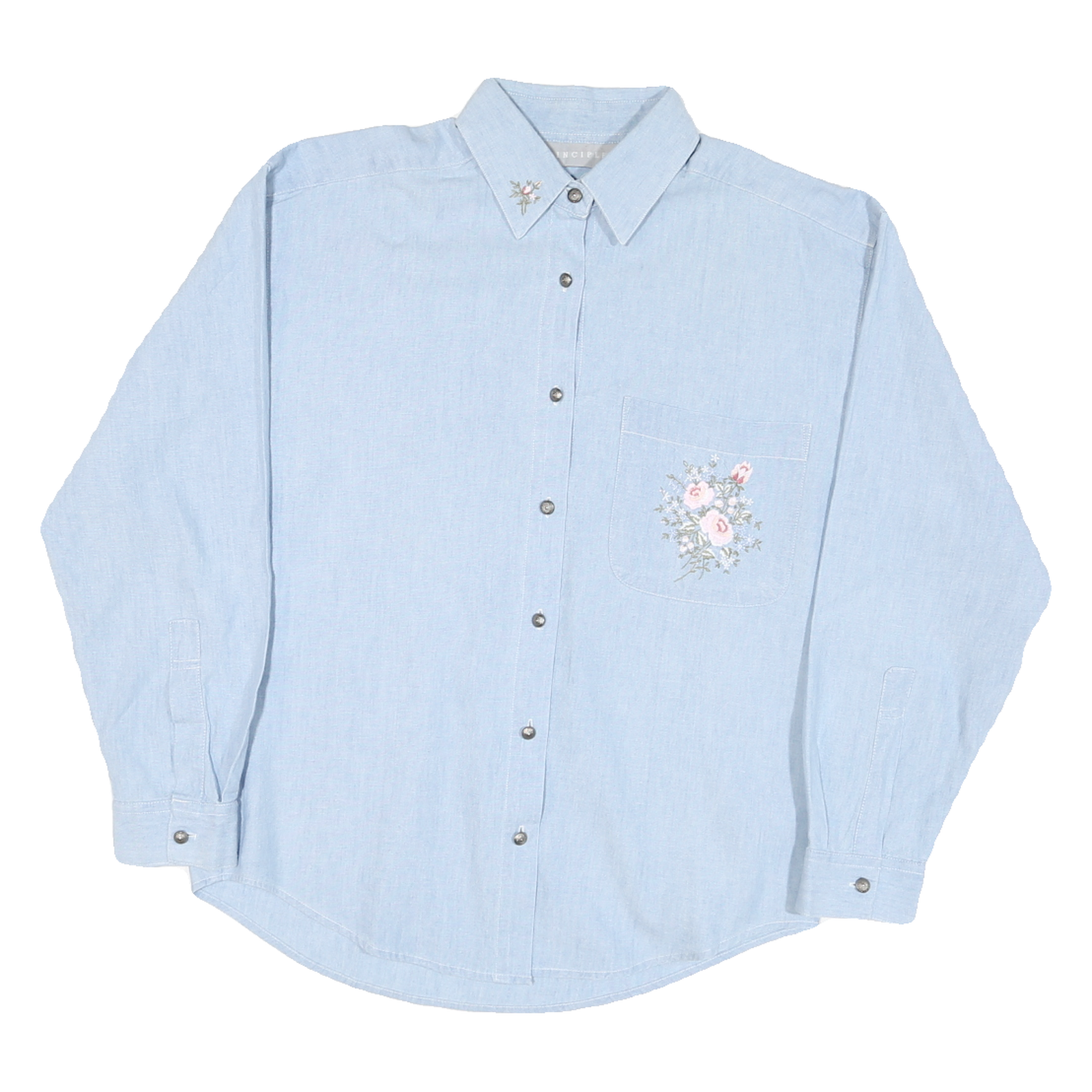 Buy PRINCIPLES Womens Blue Shirt M Embroidered Floral Cotton Blend Button-Down Refurbished - $18.19 PRINCIPLES Womens Blue Shirt M Embroidered Floral Cotton Blend Button-Down Refurbished - N/A refurbished available on Cerqular