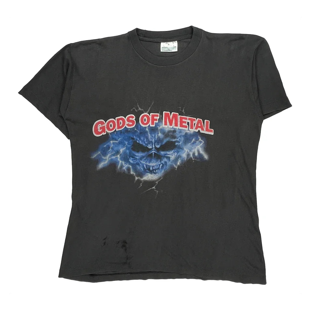 Gods Of Metal Y2K Turbo Gadget Single Stitch T-Shirt - Large Black Cotton Refurbished - Thrifted (note: this is a term often used to describe second- refurbished available on Cerqular