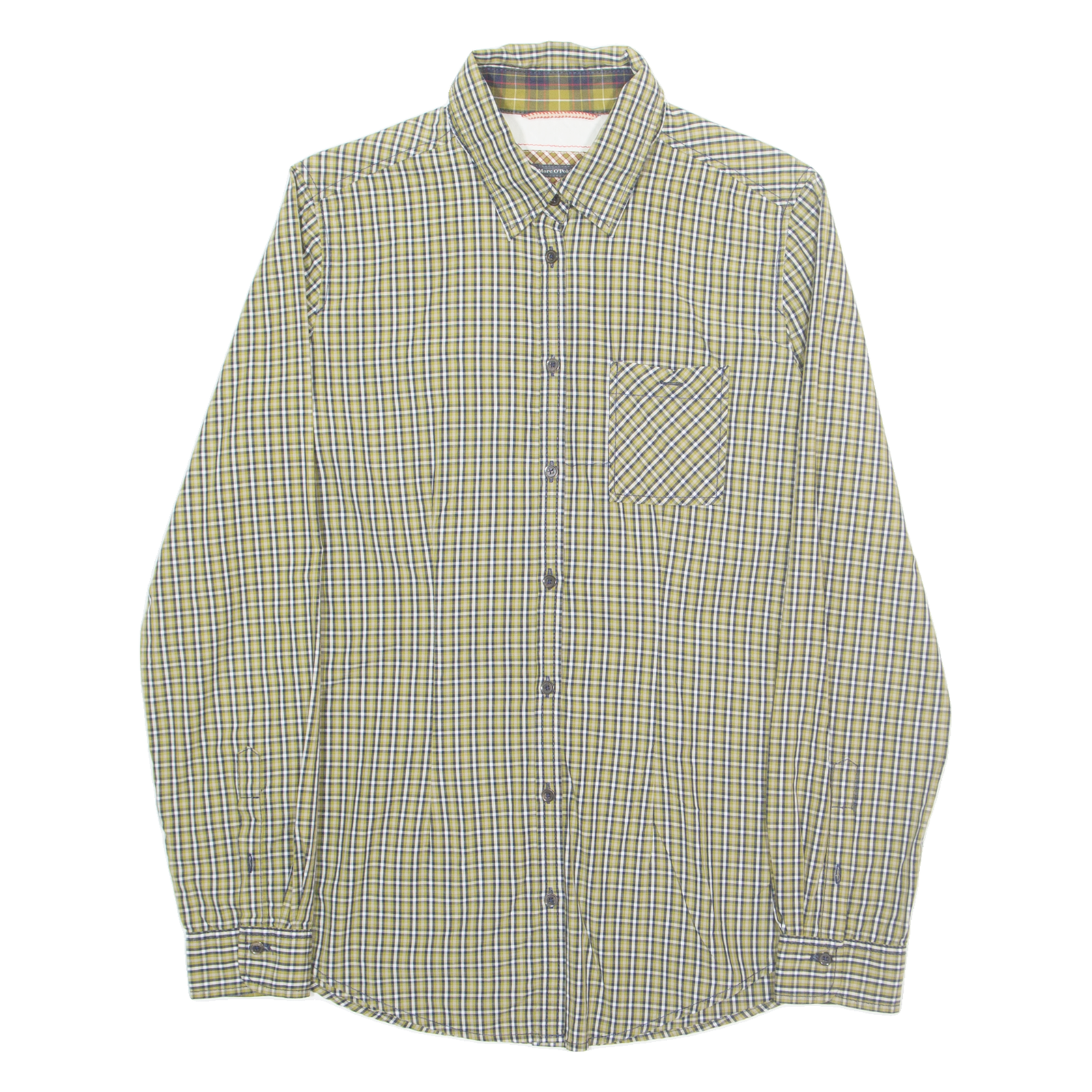 MARC O'POLO Mens Shirt Green Check Long Sleeve XS Refurbished - N/A refurbished available on Cerqular