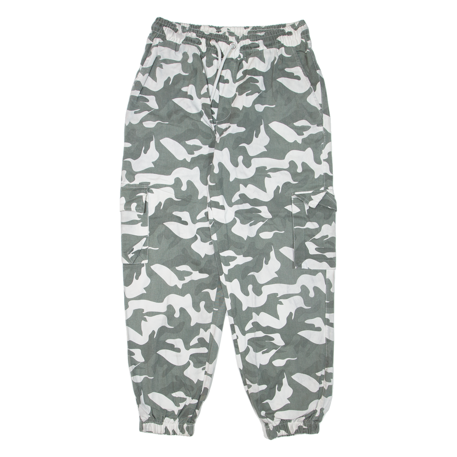 BOOHOO MAN Camo Cargo Mens Trousers Grey Regular Tapered W28 L27 Refurbished - N/A refurbished available on Cerqular
