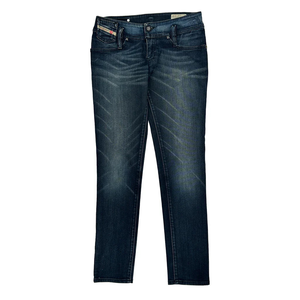 Diesel Studded Matic Jeans - 32W UK 10 Dark Wash Denim Refurbished - Thrifted (note: this is a term often used to describe second- refurbished available on Cerqular