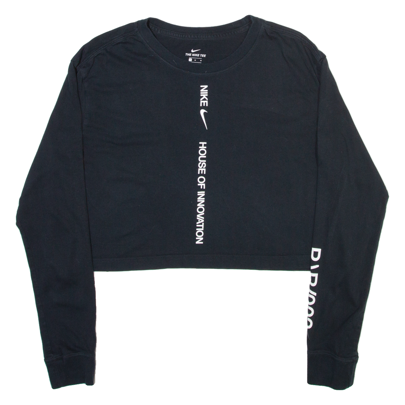 NIKE Womens T-Shirt Black Long Sleeve Crew Neck M Refurbished - N/A refurbished available on Cerqular