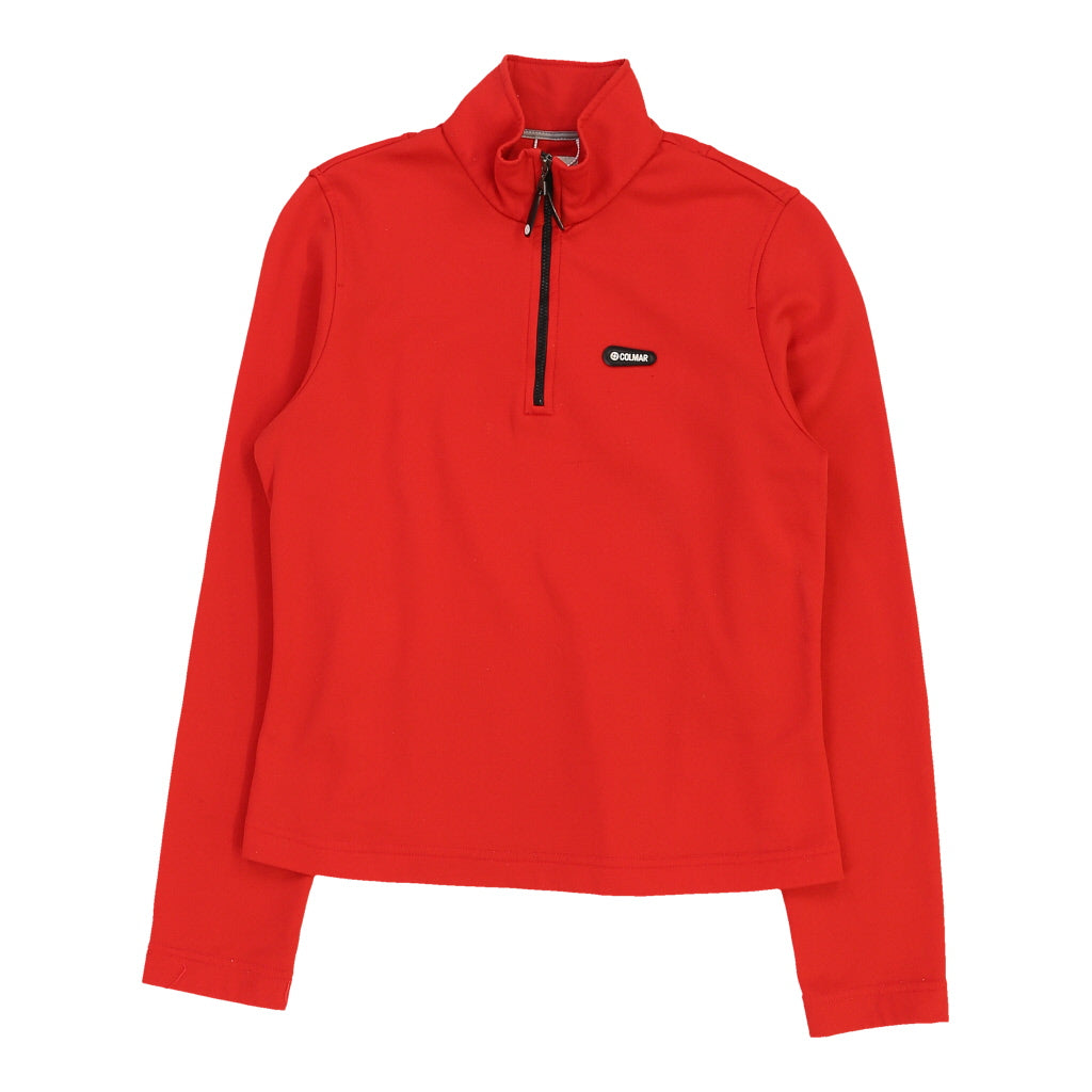 Colmar 1/4 Zip - Medium Red Polyester Blend | Size: medium Refurbished - N/A (Preloved Designer is not a specific brand, it refurbished available on Cerqular