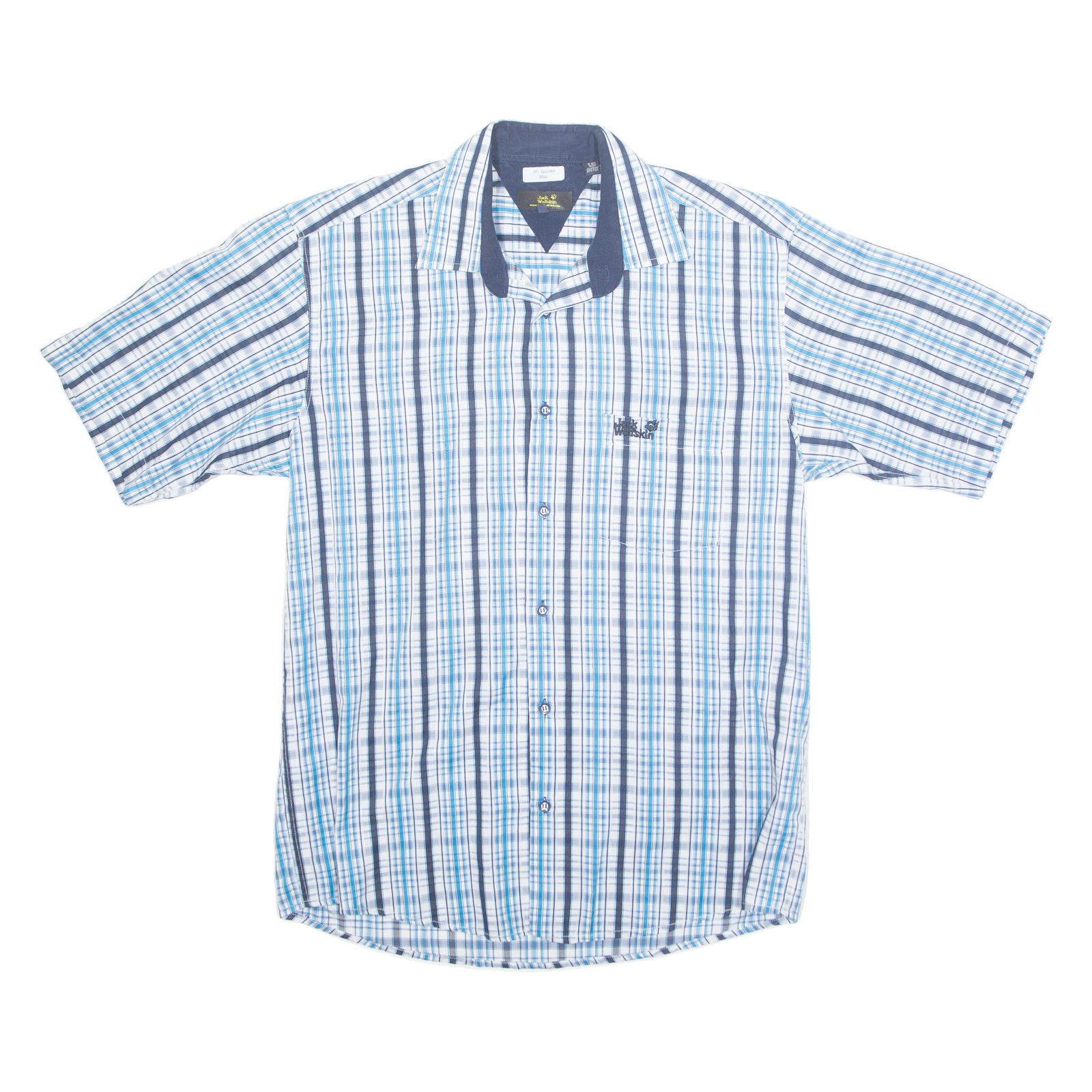 JACK WOLFSKIN Mens Shirt Blue Check L Refurbished - N/A refurbished available on Cerqular