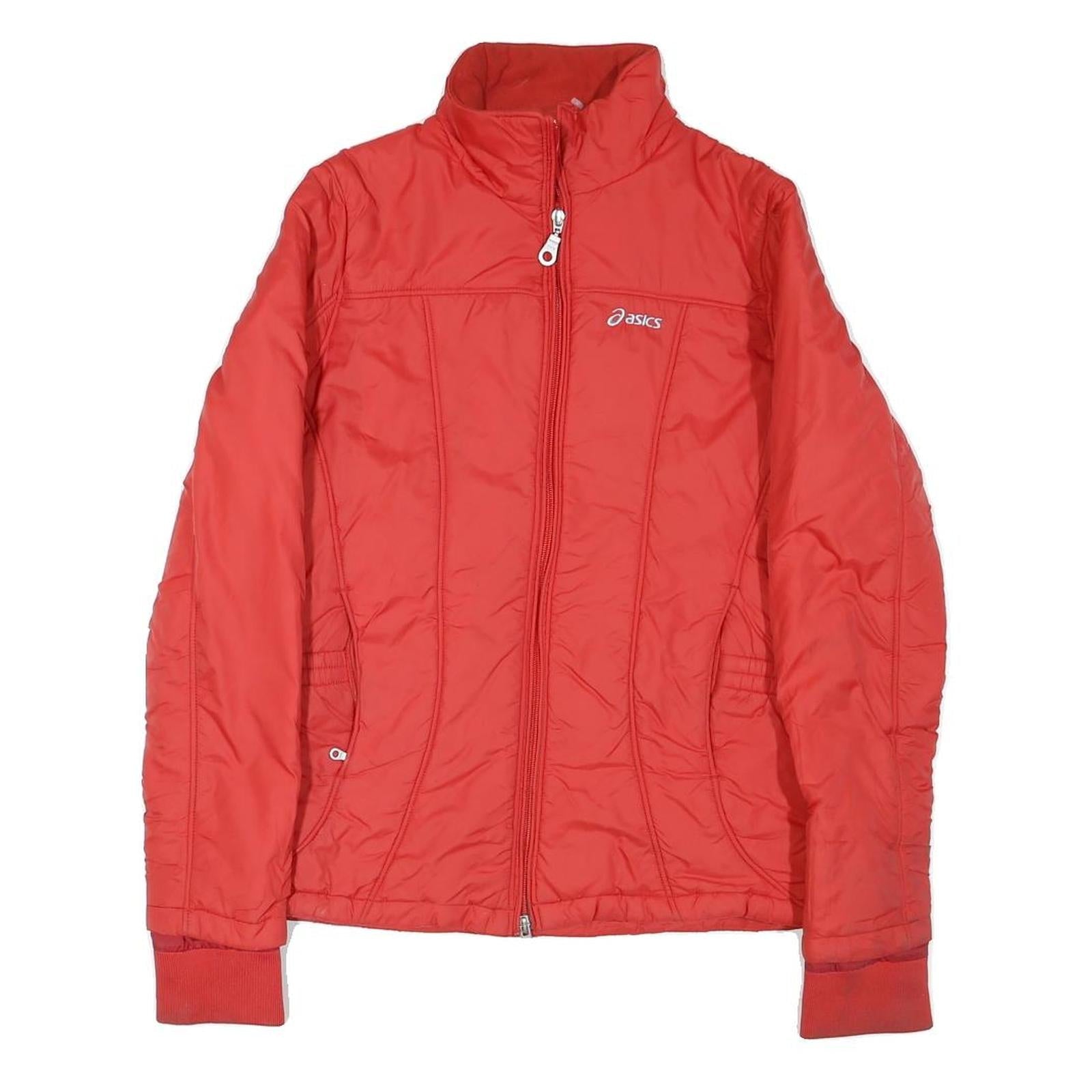 ASICS Womens Red Jacket M Polyester Blend Plain Casual Sports Zip Closure Refurbished - N/A refurbished available on Cerqular