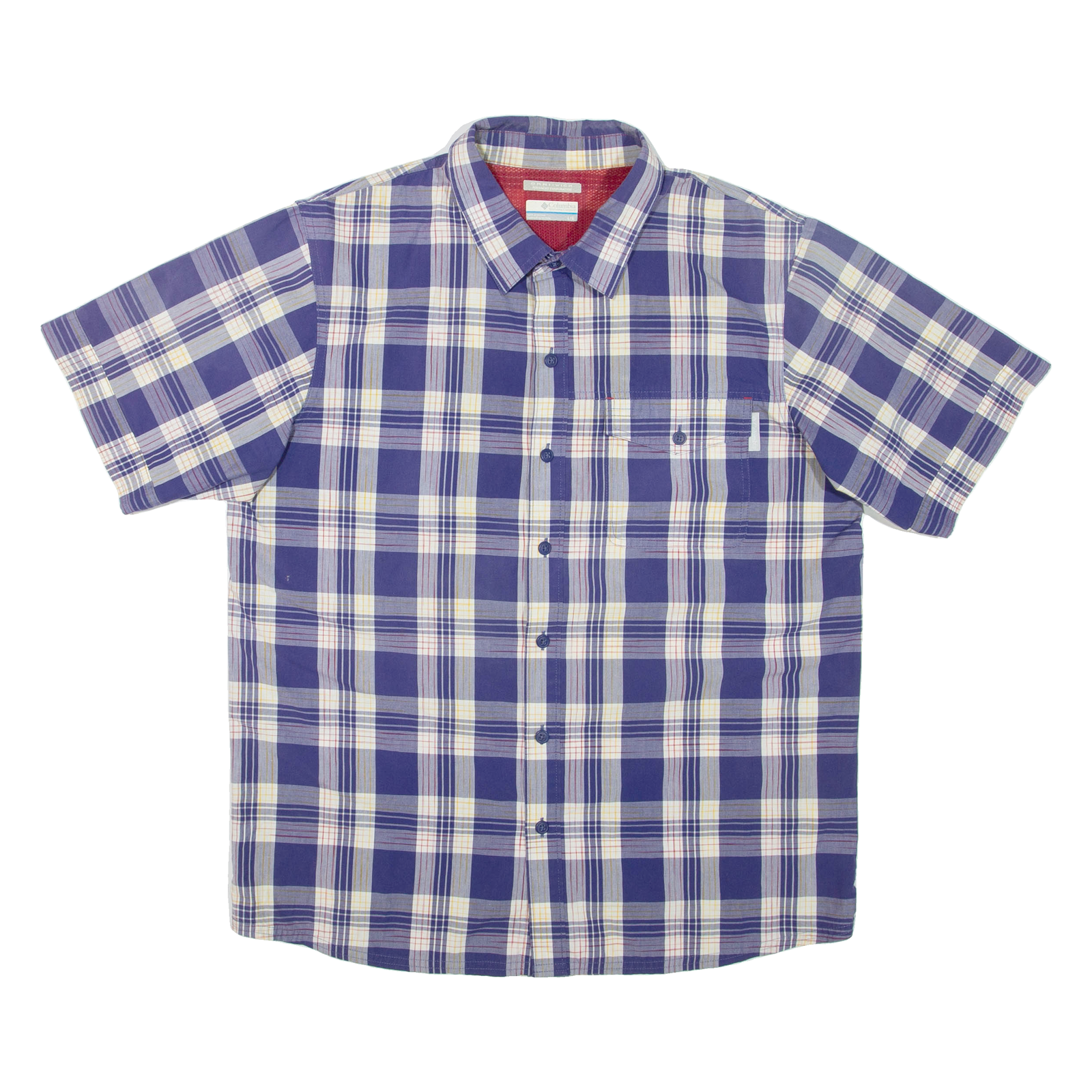COLUMBIA Mens Shirt Purple Check L Refurbished - N/A refurbished available on Cerqular