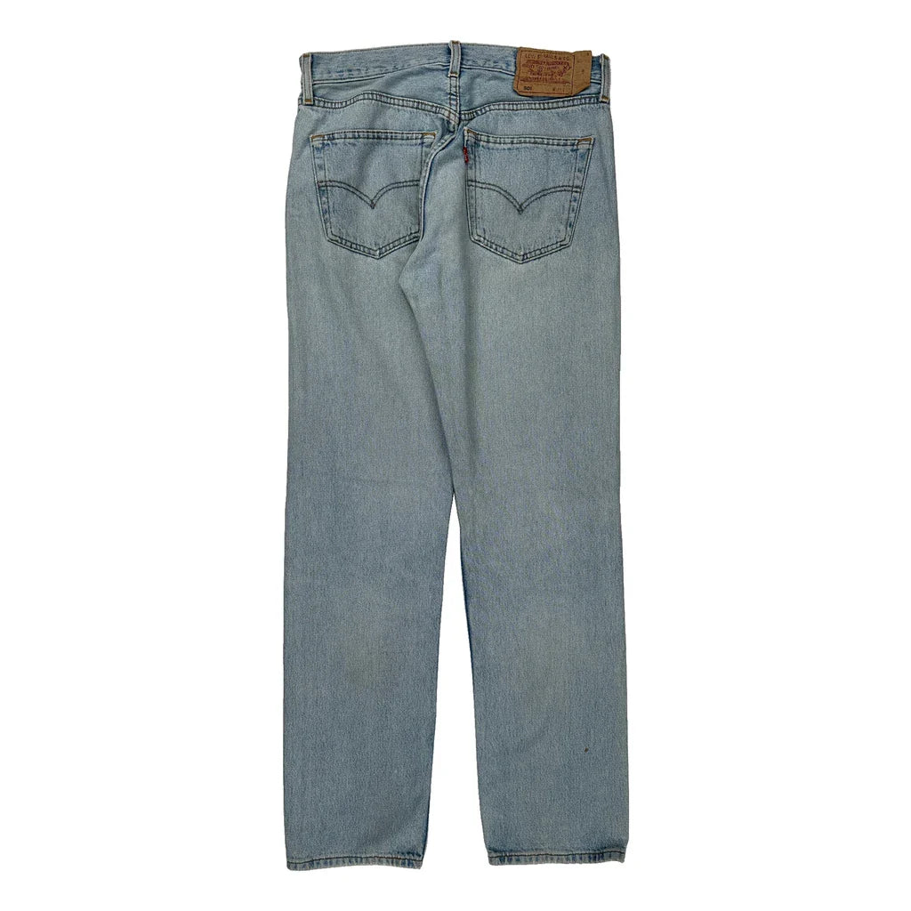 501 Levis Jeans - 30W 31L Light Wash Cotton Refurbished - Thrifted (note: this is a term often used to describe second- refurbished available on Cerqular