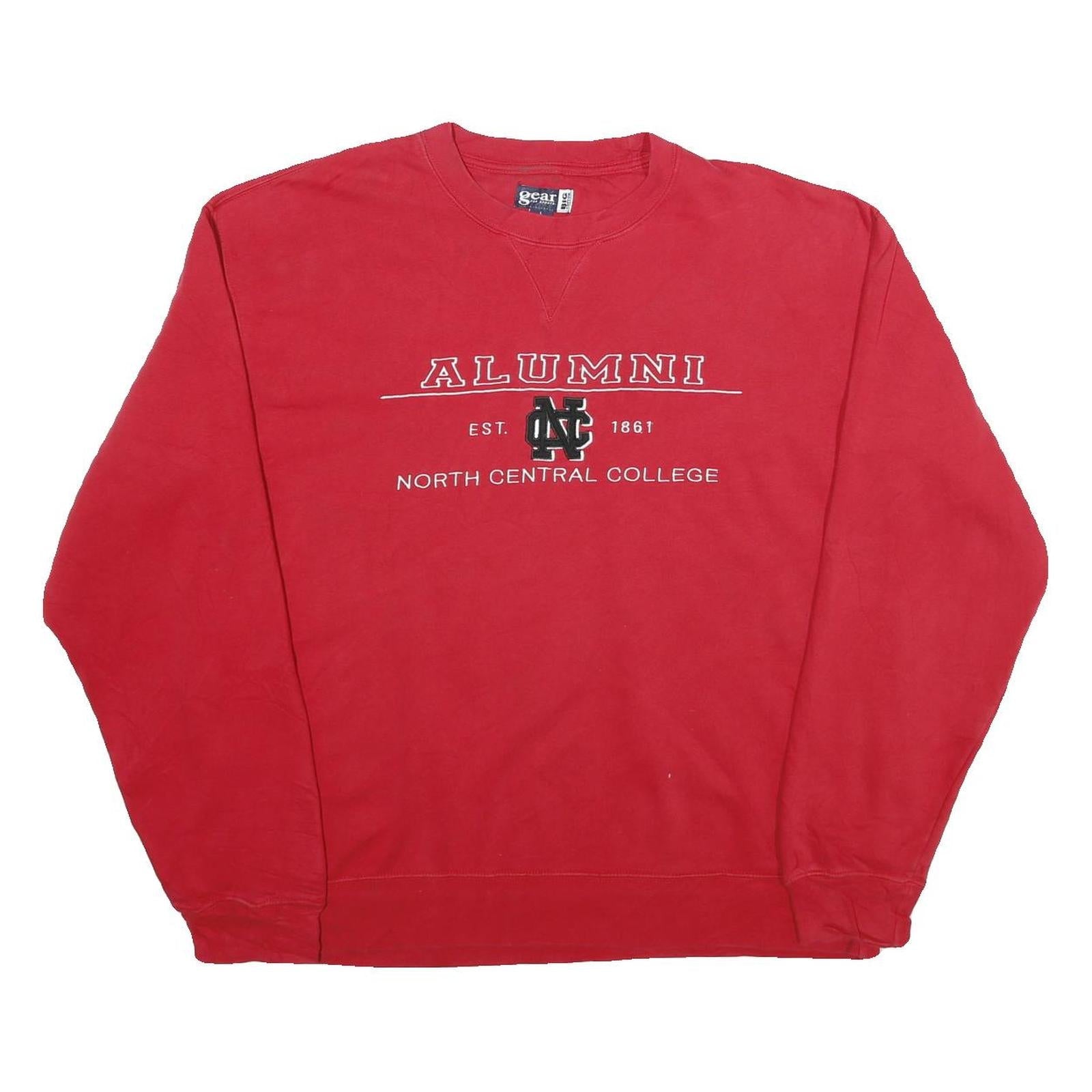 GEAR FOR SPORTS Mens Red Alumni North Central College Crew Neck L Sweatshirt Refurbished - N/A refurbished available on Cerqular