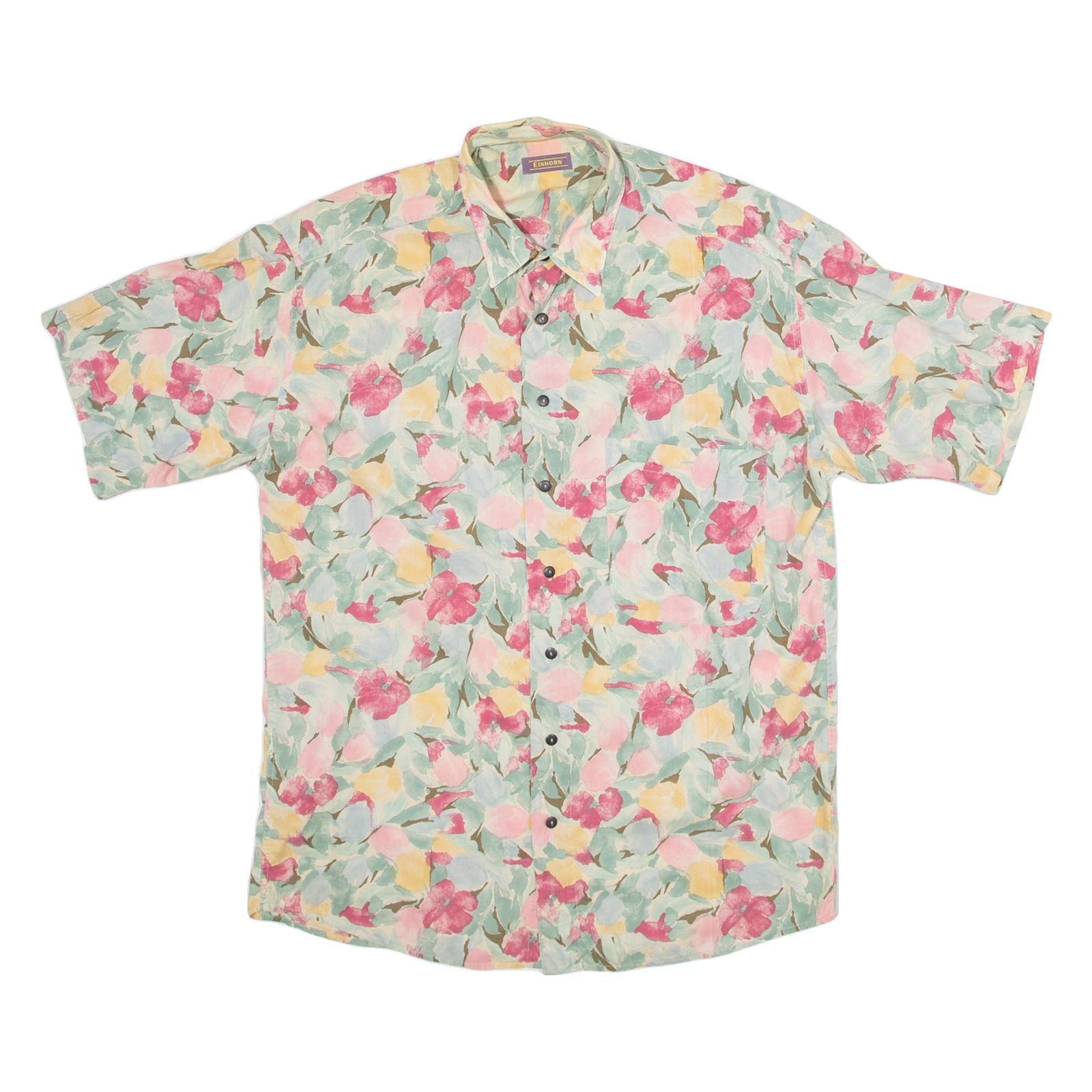 EINHORN Mens Shirt Green Floral L Refurbished - N/A refurbished available on Cerqular