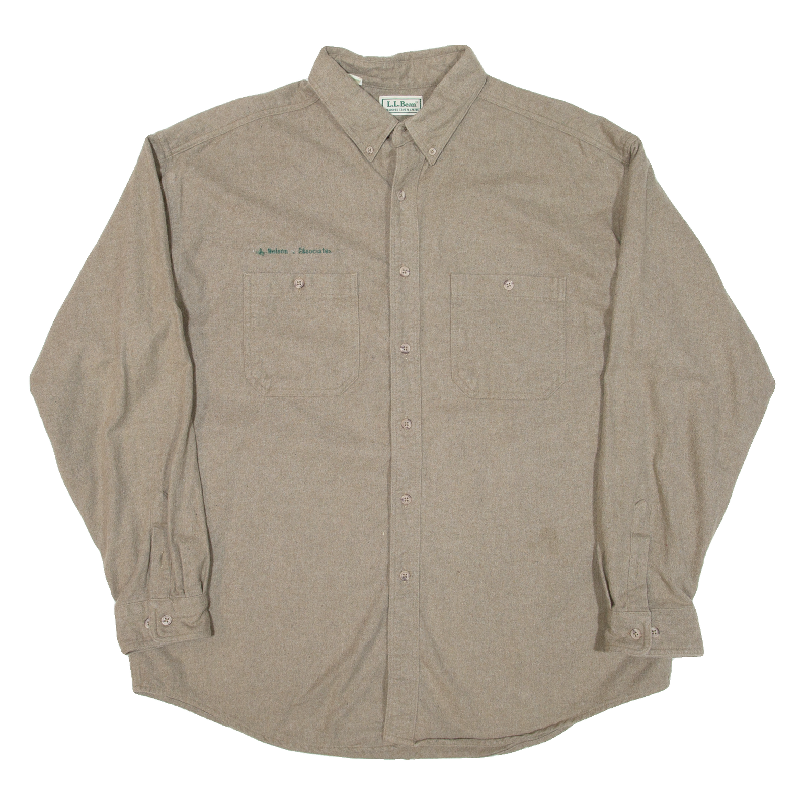 LL BEAN Mens Flannel Shirt Beige Long Sleeve XL Refurbished - N/A refurbished available on Cerqular