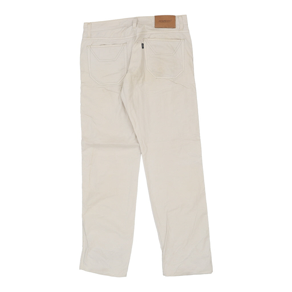 Jeckerson Trousers - 34W UK 14 Cream Cotton Refurbished - Thrifted (note: this is a term often used to describe second- refurbished available on Cerqular