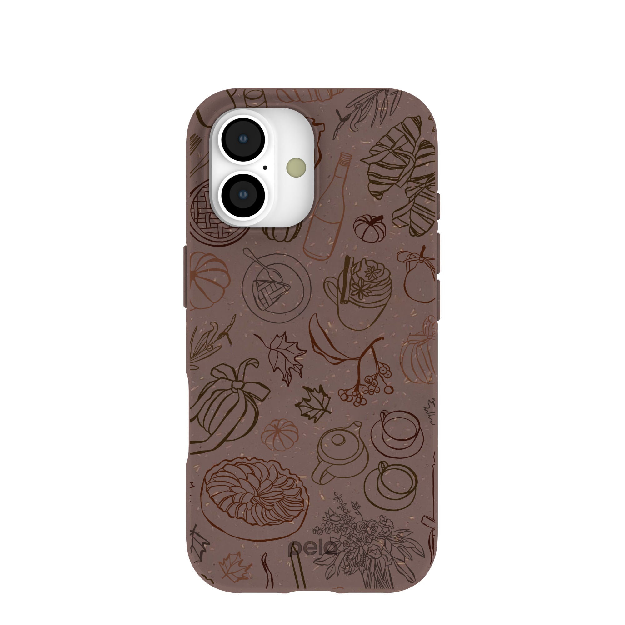 Chocolate Brown Autumn Sweets iPhone 17 Case | MagSafe Compatibility: Without MagSafe Refurbished - Pela Case refurbished available on Cerqular
