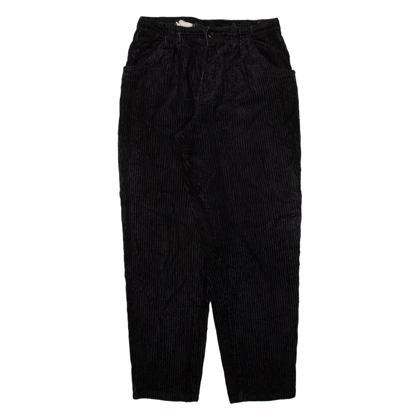 WALLEES Womens Corduroy Trousers Black Relaxed Tapered W27 L28 Refurbished - N/A refurbished available on Cerqular