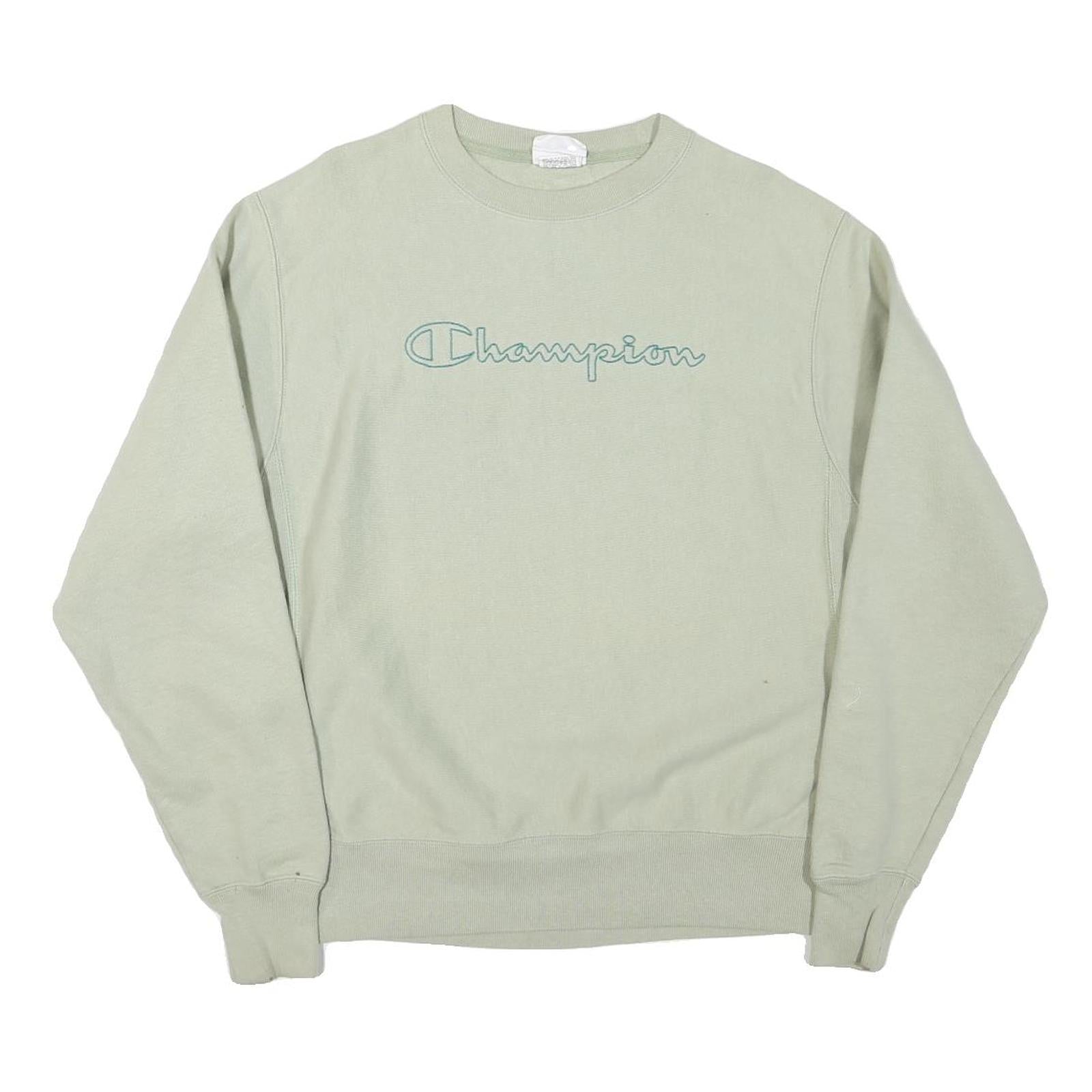 Buy CHAMPION Mens Pale Green Crew Neck M Cotton Blend Sweatshirt Pullover Logo Refurbished - $38.99 CHAMPION Mens Pale Green Crew Neck M Cotton Blend Sweatshirt Pullover Logo Refurbished - N/A refurbished available on Cerqular