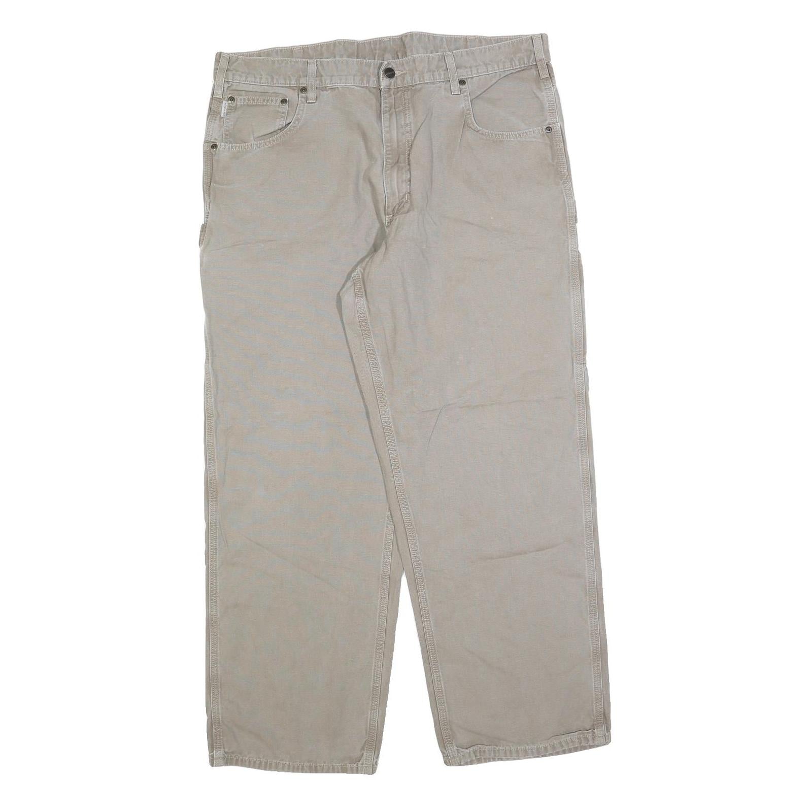 CARHARTT Mens Jeans Beige Relaxed Straight Denim W40 L32 Workwear Zip Refurbished - N/A refurbished available on Cerqular