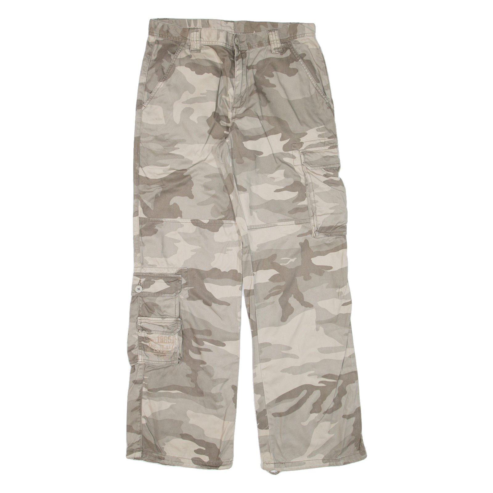AUTHENTIC STYLE Cargo Camo Womens Trousers Green Loose Straight W32 L32 Refurbished - N/A refurbished available on Cerqular