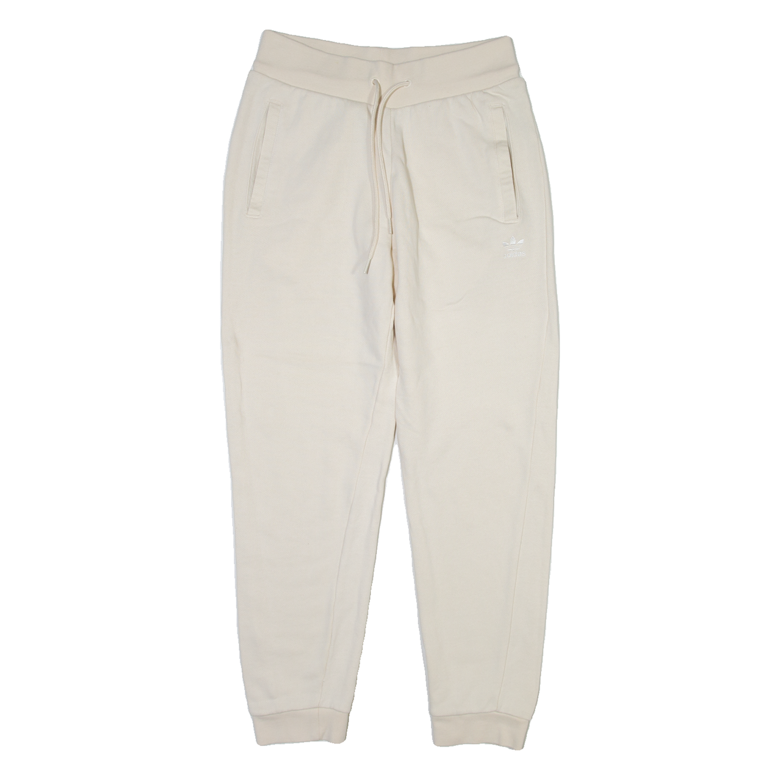 ADIDAS ORIGINALS Womens Joggers Cream Tapered UK 8 W28 L26 Refurbished - N/A refurbished available on Cerqular