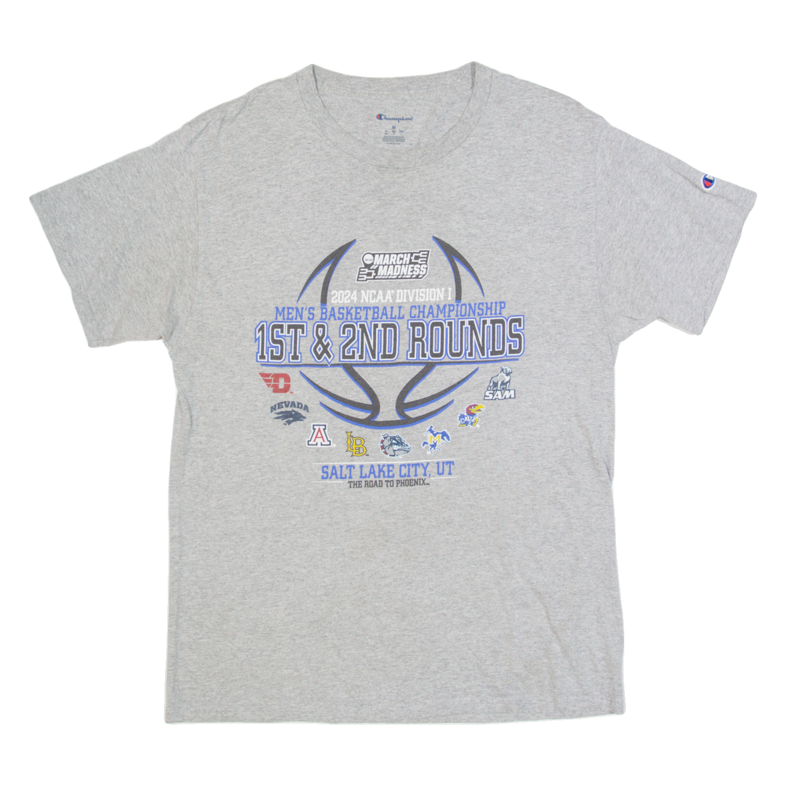 CHAMPION Mens Basketball Championship 2024 Mens T-Shirt Grey USA M Refurbished - N/A refurbished available on Cerqular