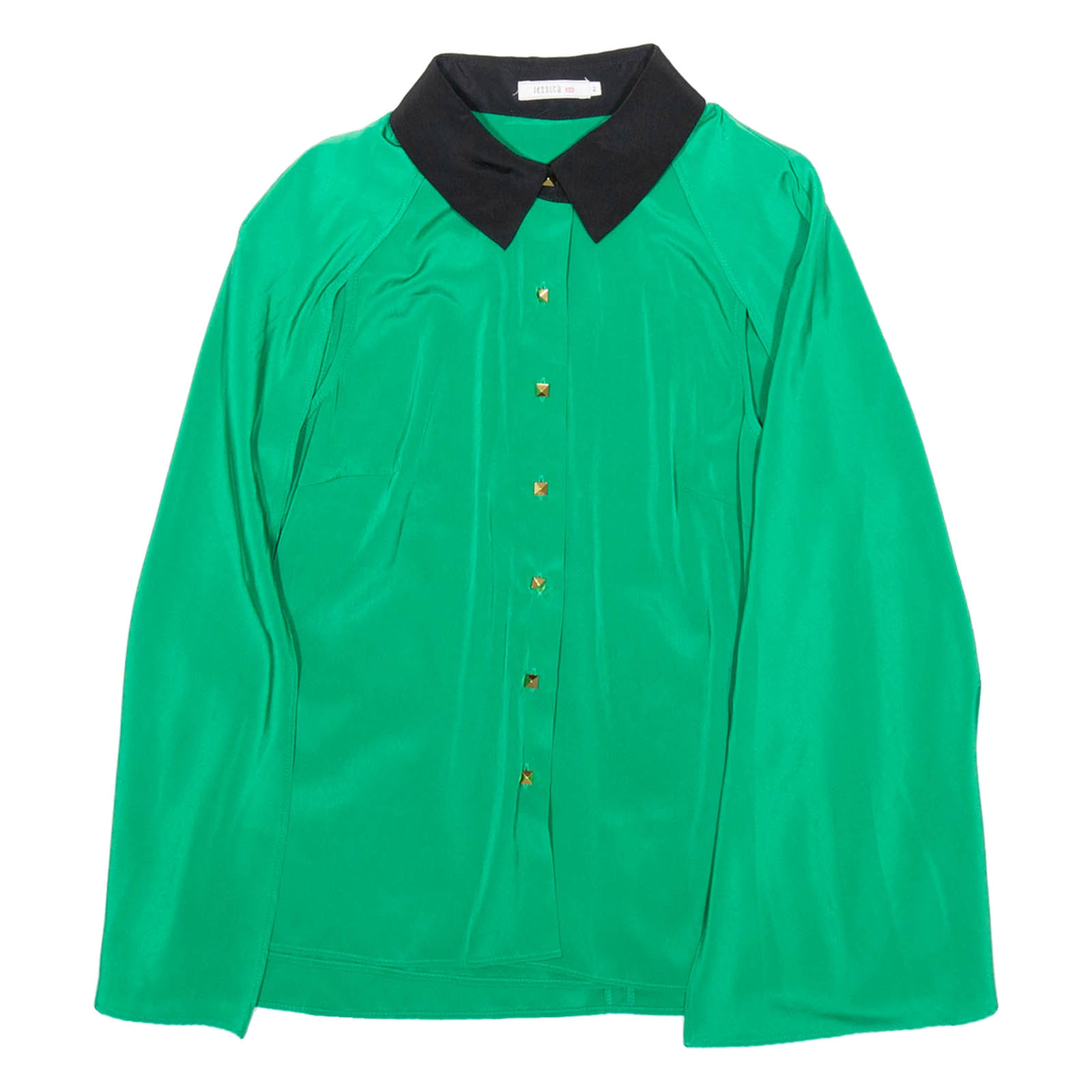 JESSICA RED Womens Blouse Green Collared Sleeveless S Refurbished - N/A refurbished available on Cerqular
