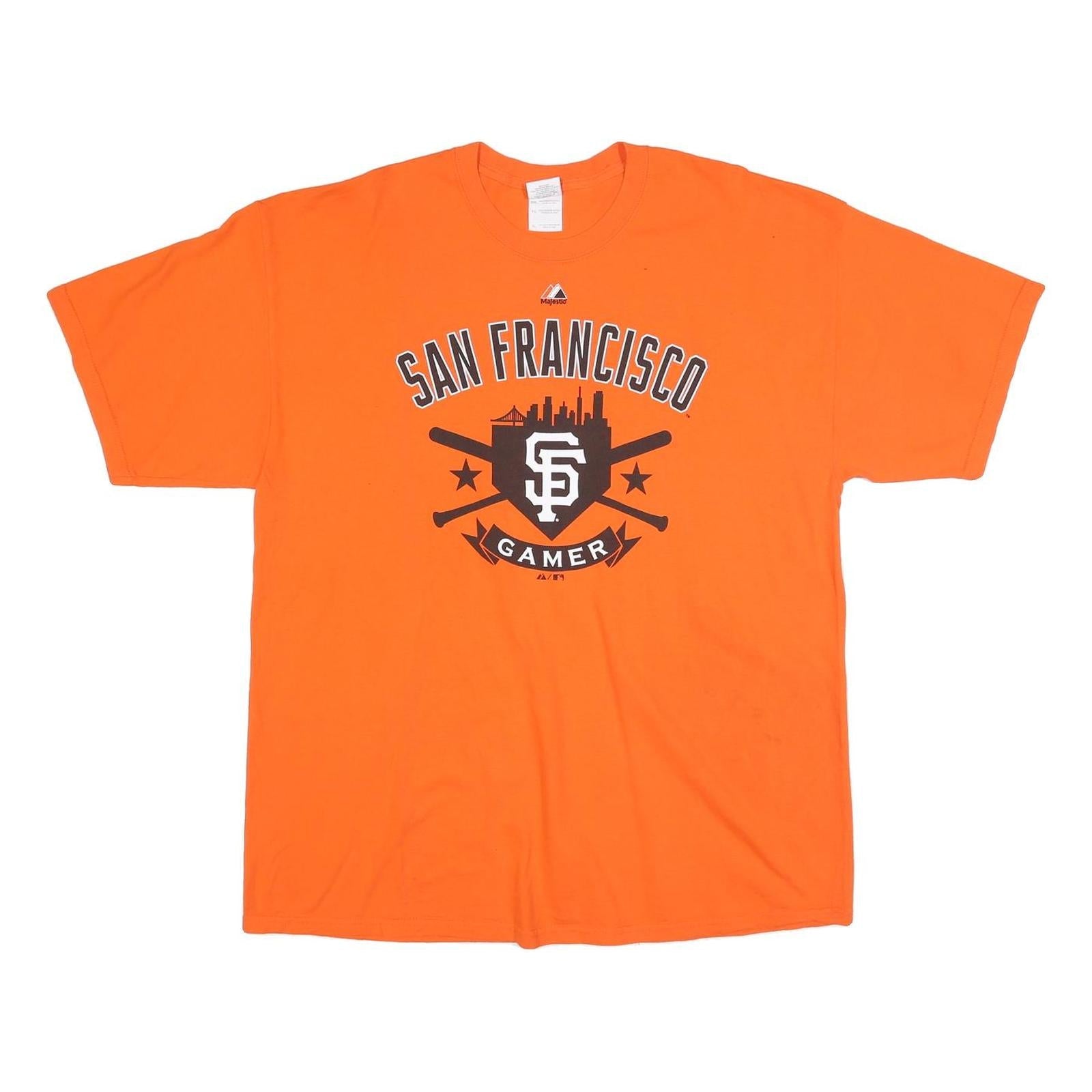 GILDAN Mens Orange San Francisco Gamer Graphic T-Shirt XL Short Sleeve Crew Neck Refurbished - N/A refurbished available on Cerqular