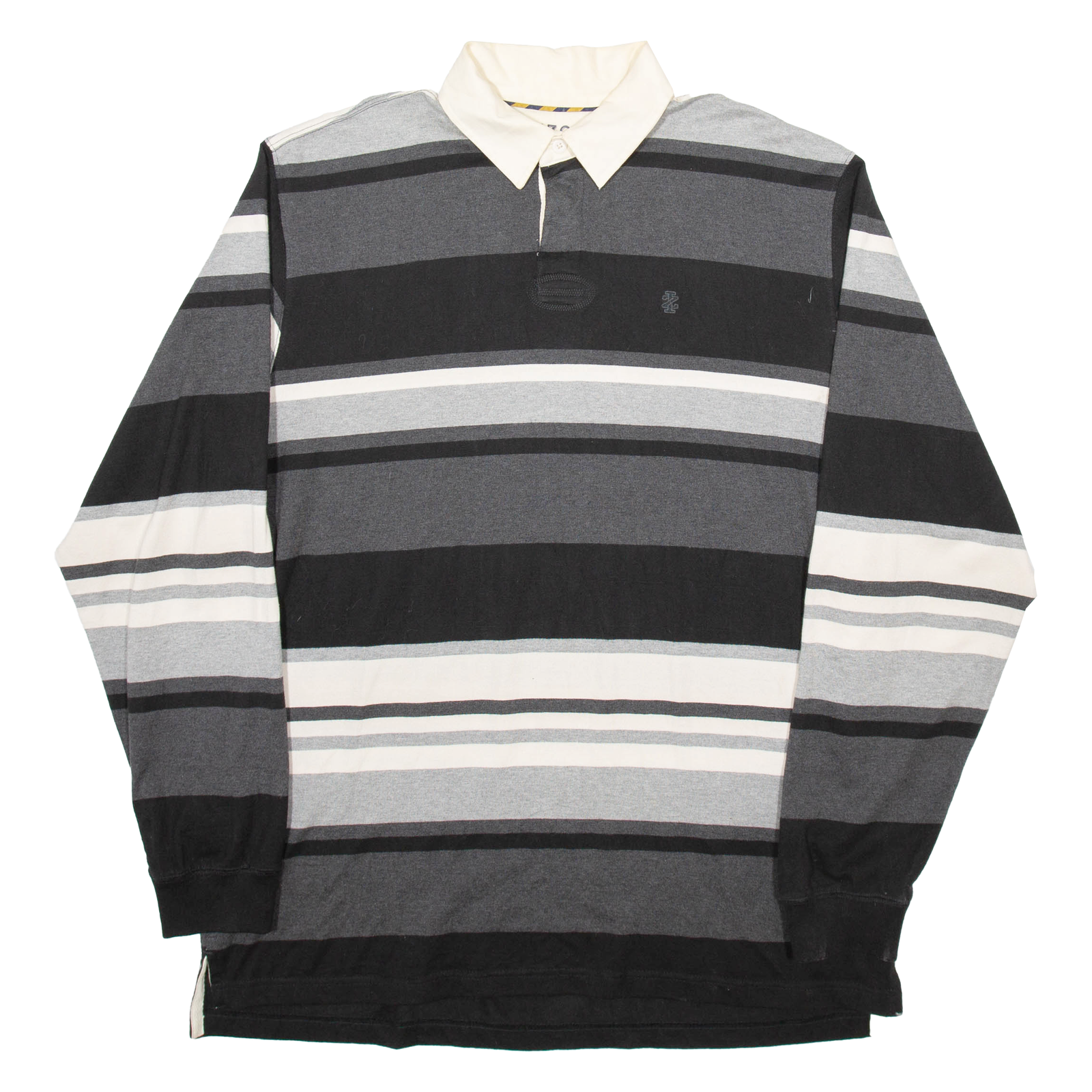 IZOD Mens Polo Shirt Black Striped Long Sleeve XL Refurbished - N/A refurbished available on Cerqular