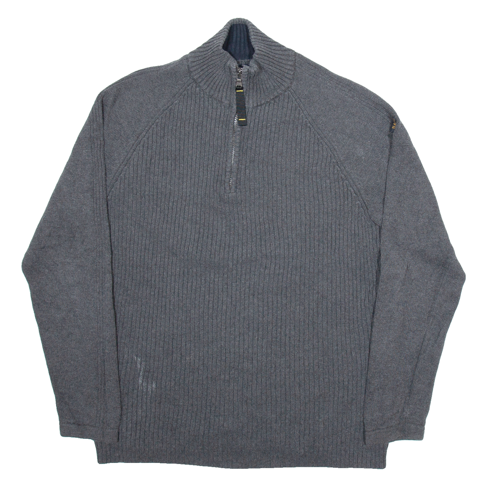 NAUTICA Mens Jumper Grey 1/4 Zip Tight Knit L Refurbished - N/A refurbished available on Cerqular