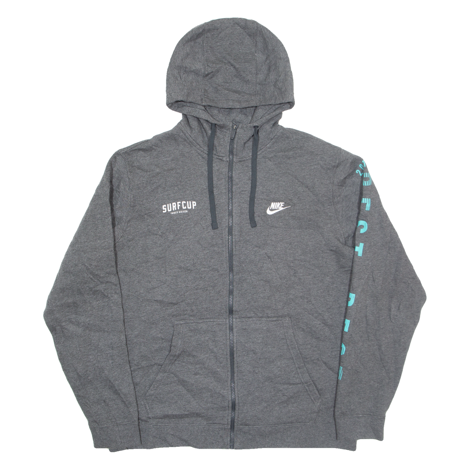 NIKE Surf Cup 2016 Mens Grey Hoodie Full Zip USA XL Refurbished - N/A refurbished available on Cerqular