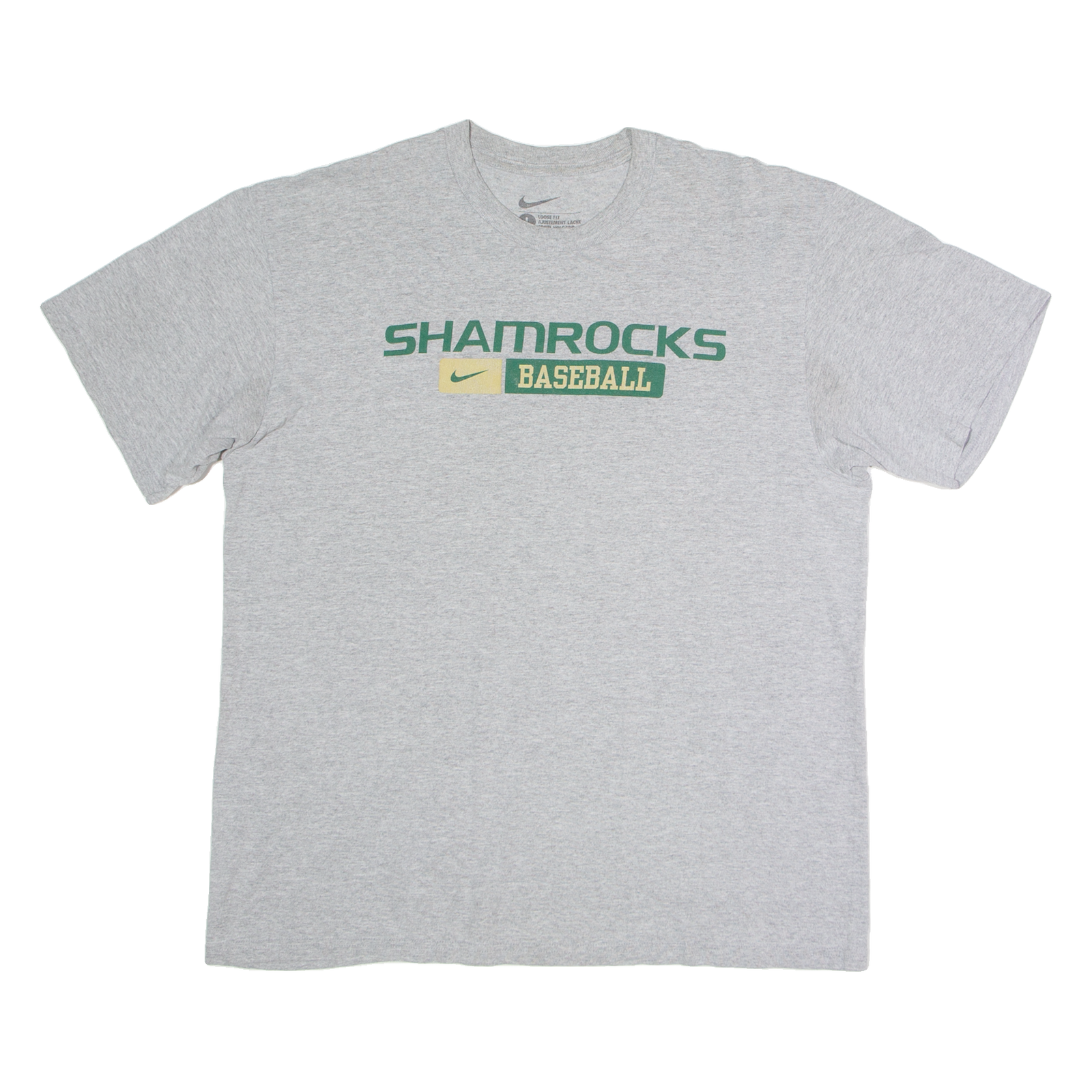NIKE Shamrocks Baseball Mens T-Shirt Grey USA L Refurbished - N/A refurbished available on Cerqular