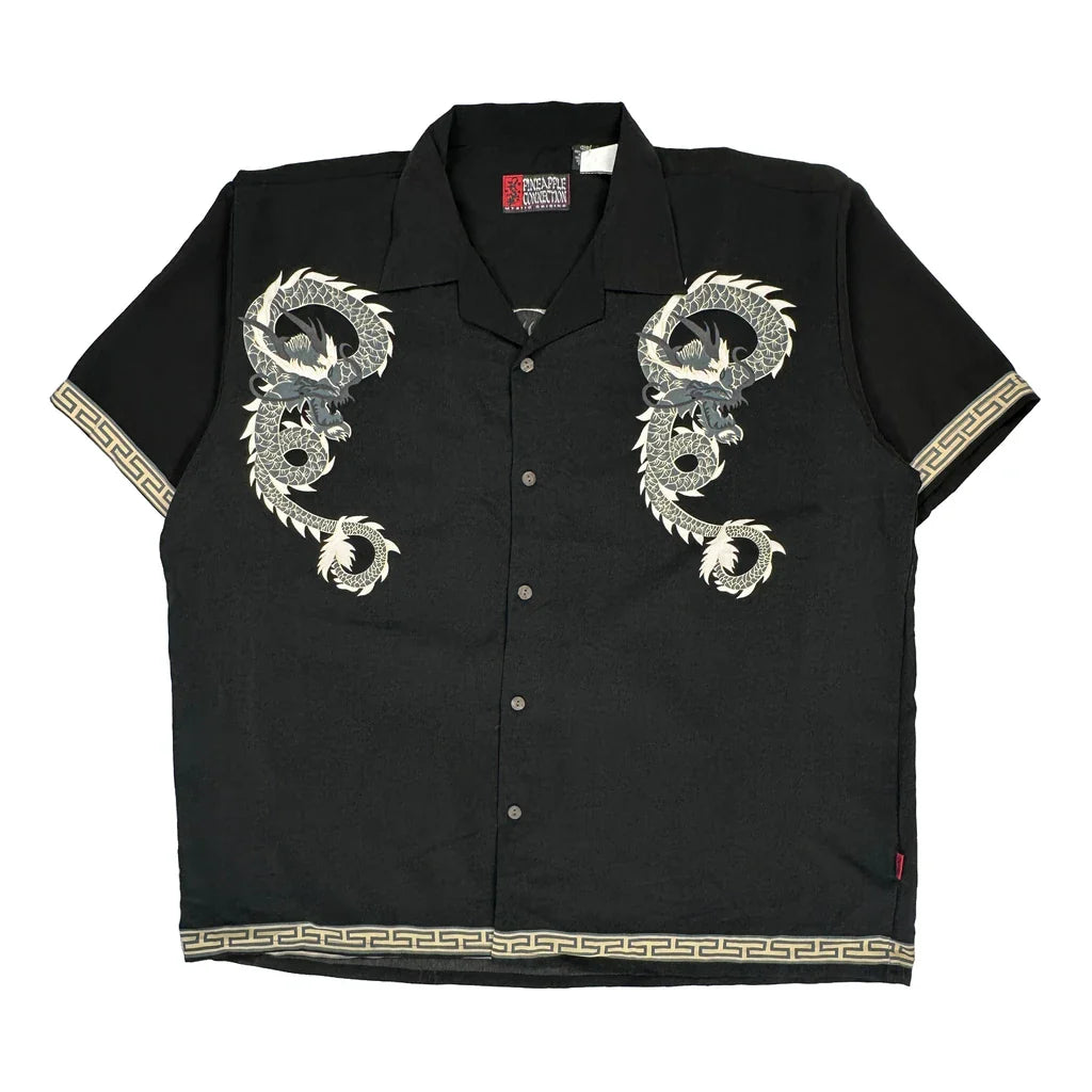 Buy Mystic Origins Pineapple Connection Graphic Hawaiian Shirt - 2XL Black Polyester Refurbished - $57.61 Mystic Origins Pineapple Connection Graphic Hawaiian Shirt - 2XL Black Polyester Refurbished - Thrifted (note: this is a term often used to describe second- refurbished available on Cerqular