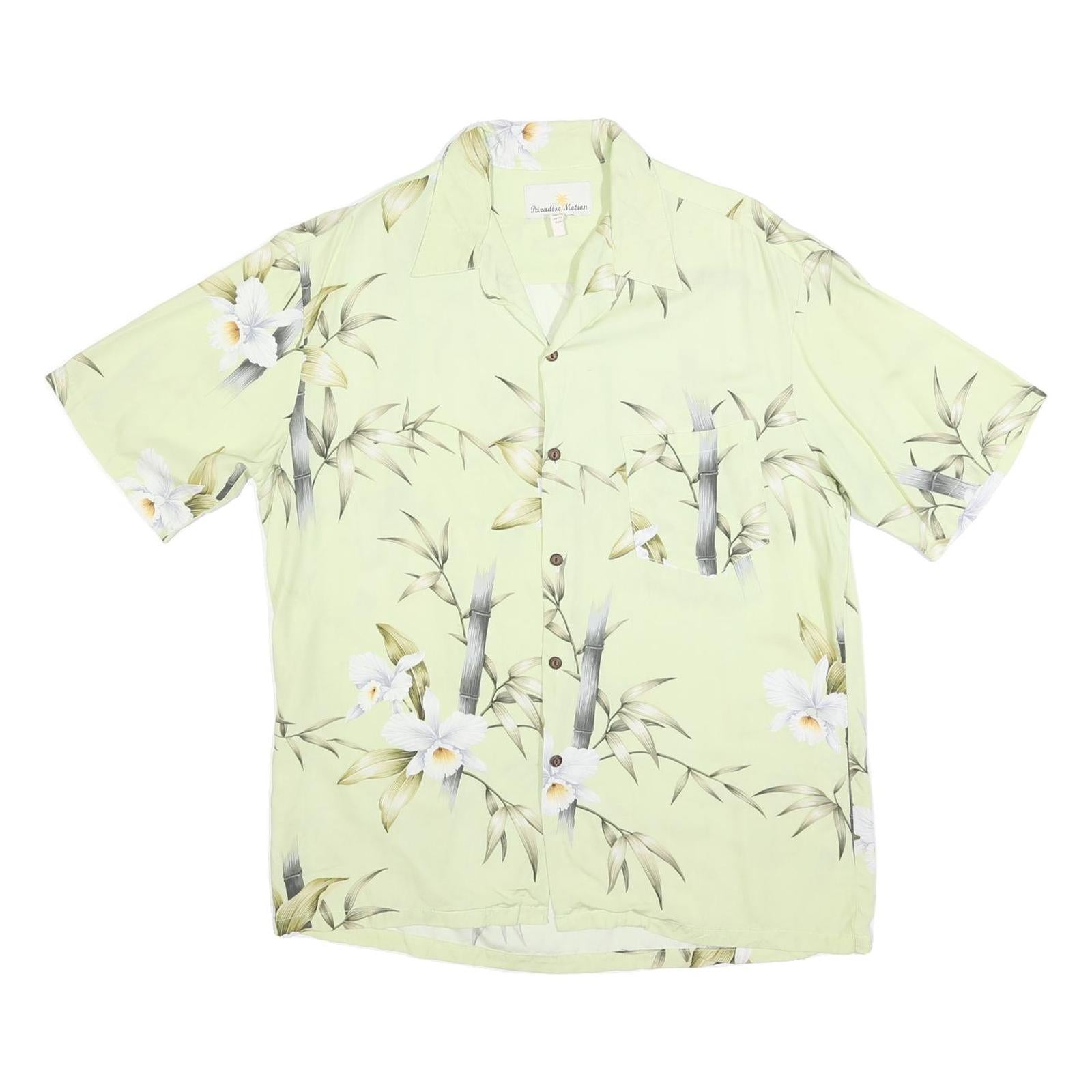 Buy PARADISE MOTION Mens Green Floral Cotton Blend Shirt L Relaxed Summer Beachwear Refurbished - $19.49 PARADISE MOTION Mens Green Floral Cotton Blend Shirt L Relaxed Summer Beachwear Refurbished - N/A refurbished available on Cerqular