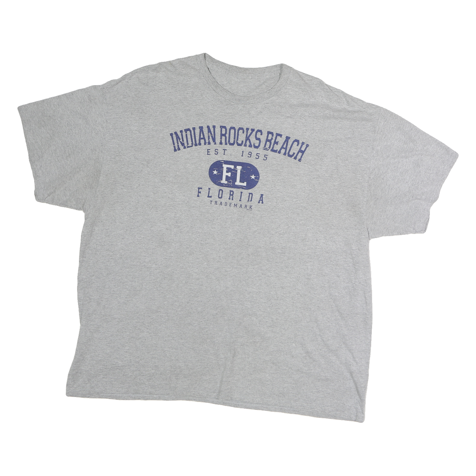 Mens Grey Indian Rocks Beach Graphic T-Shirt L Short Sleeve Crew Neck Casual Refurbished - N/A refurbished available on Cerqular