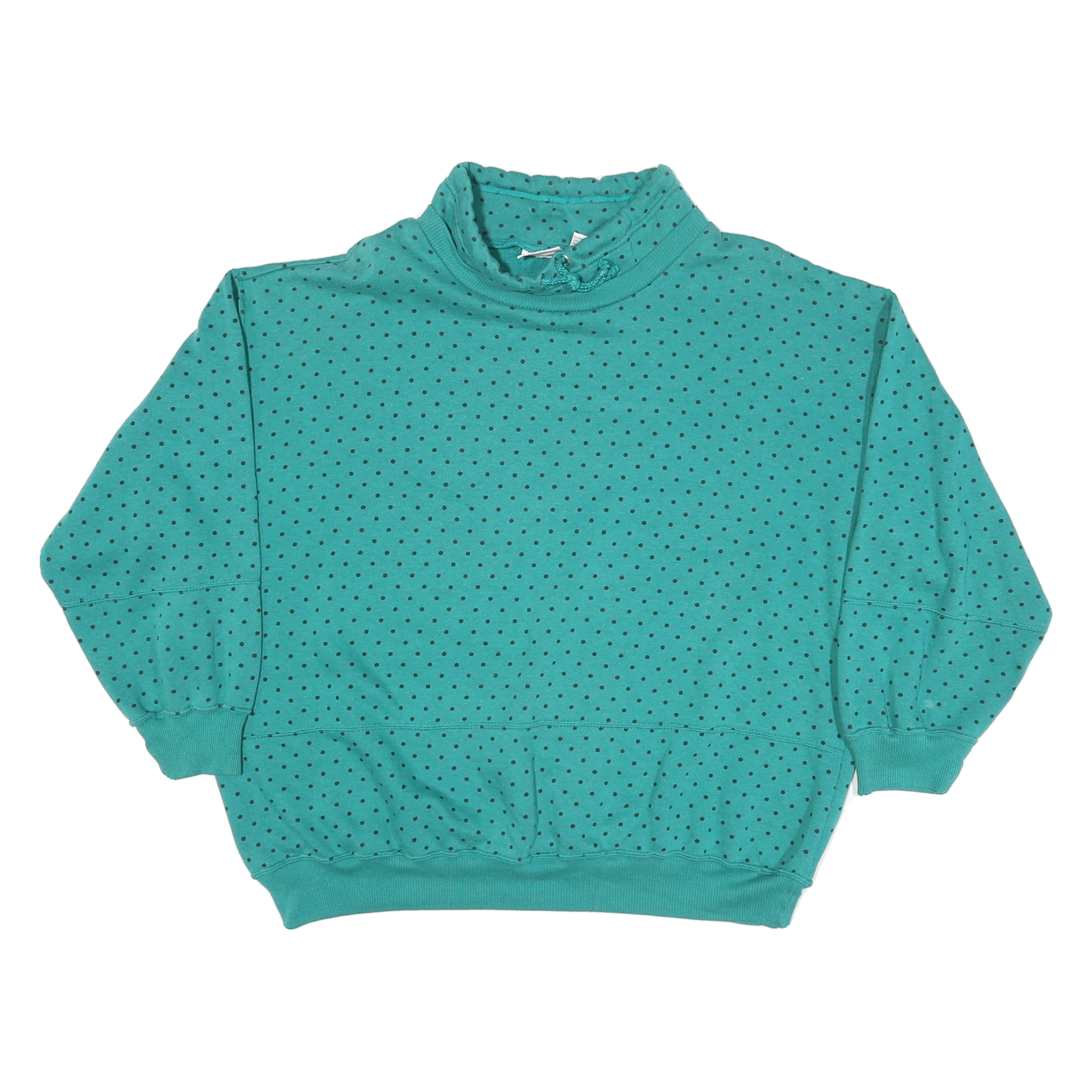 TREND BASICS Mens Green Sweatshirt High Neck L Polka Dot Cotton Blend Refurbished - N/A refurbished available on Cerqular