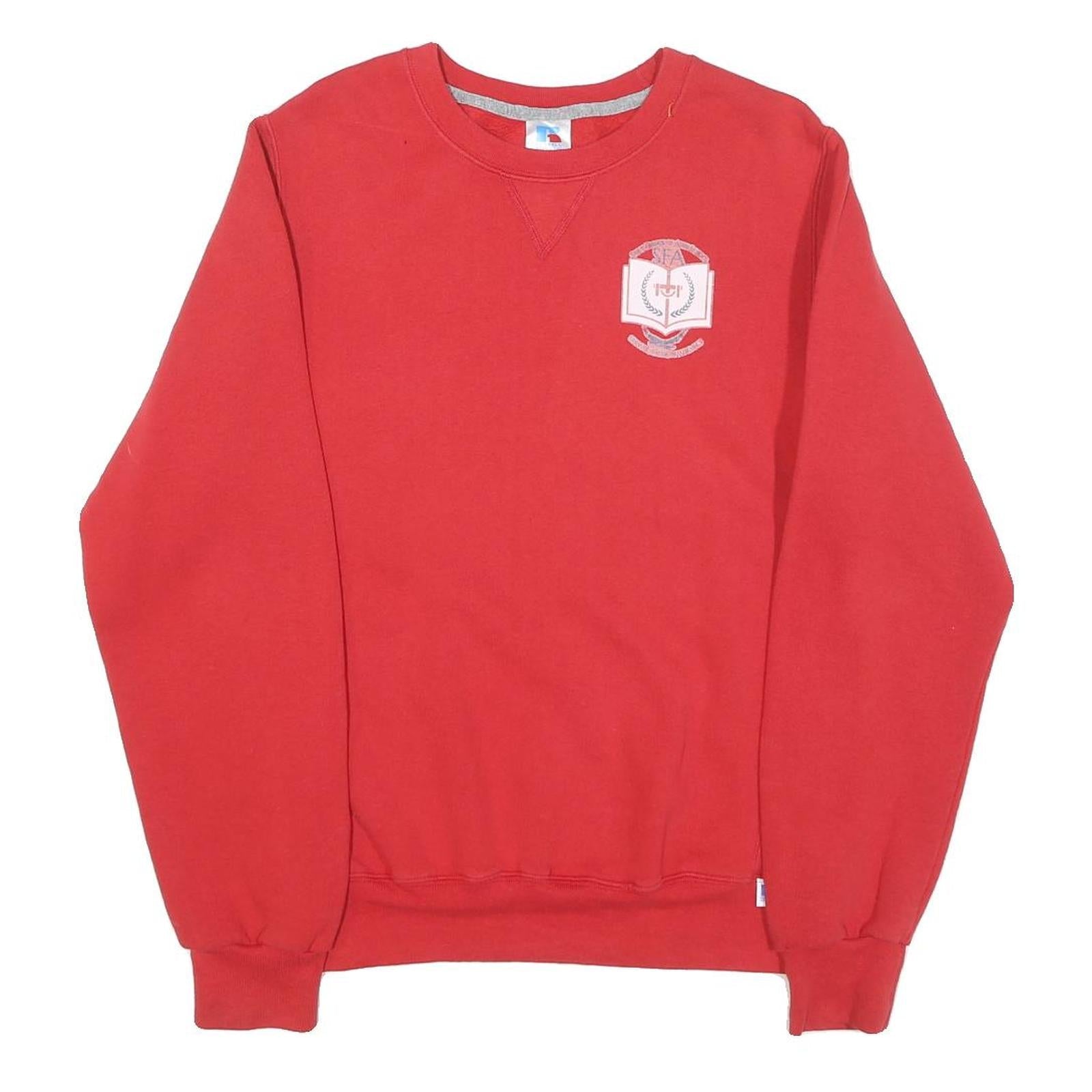 RUSSELL ATHLETIC Mens Red S Pullover Sweatshirt Cotton Blend Casual Crew Neck Refurbished - N/A refurbished available on Cerqular