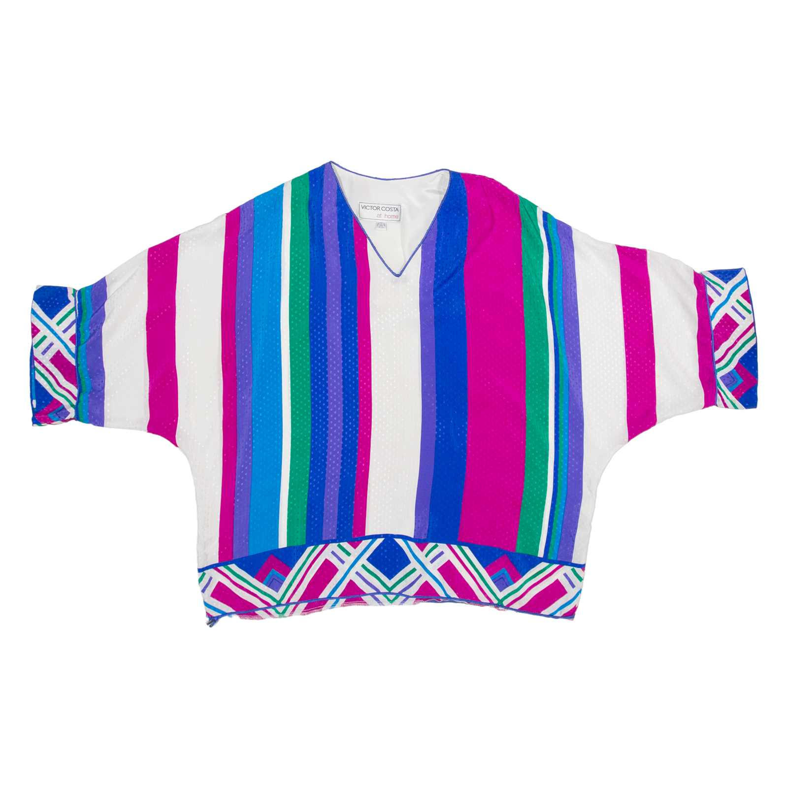 Buy VICTOR COSTA Womens Printed Blouse Blue V-Neck 3/4 Sleeve Striped 2XL Refurbished - $16.89 VICTOR COSTA Womens Printed Blouse Blue V-Neck 3/4 Sleeve Striped 2XL Refurbished - N/A refurbished available on Cerqular