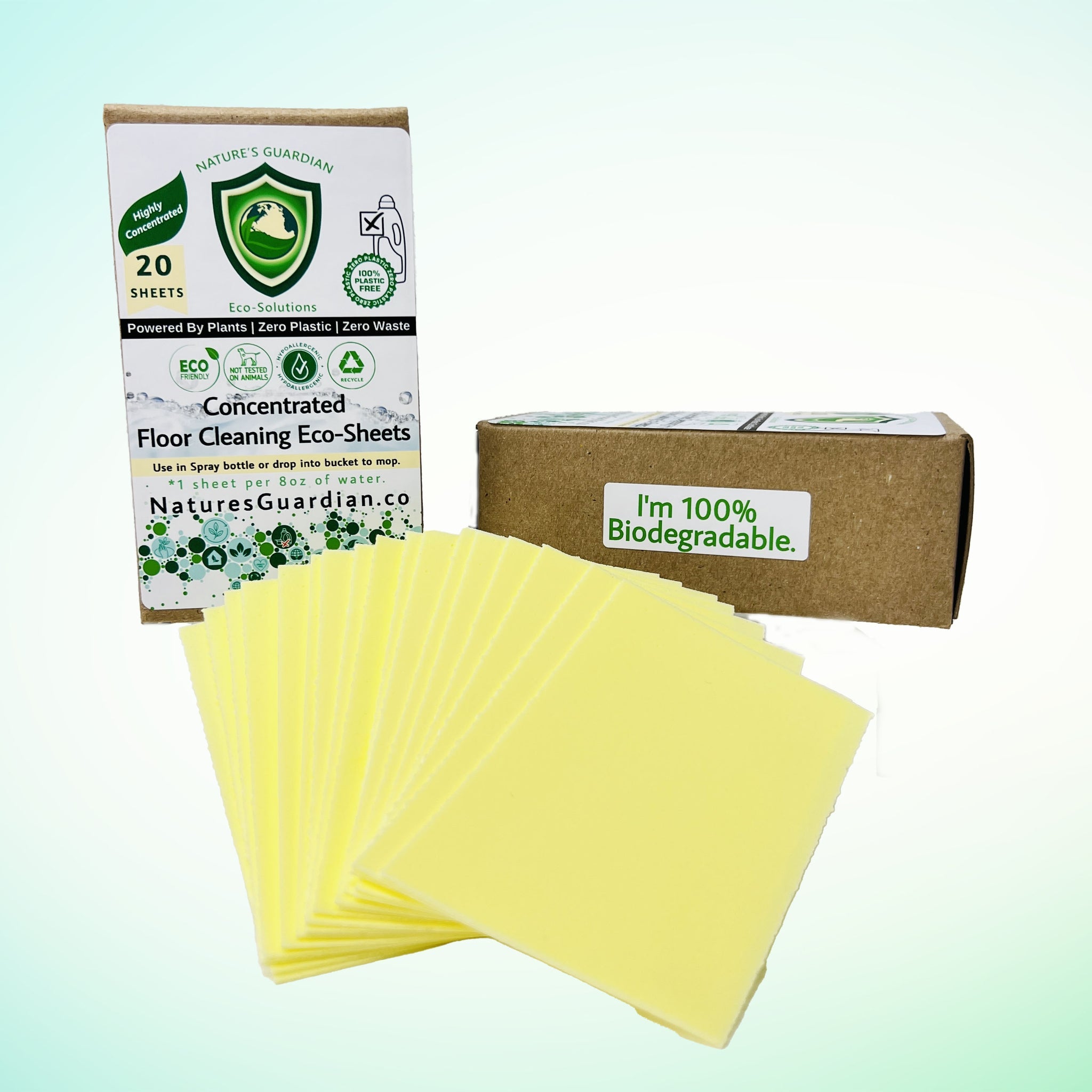 Concentrated Cleaning Eco-Sheets | Multi-Purpose, 4 Varieties to choose from! | Style: Floor Cleaning Eco-Sheets | For all floor types. Refurbished - Nature's Guardian Eco Sheets refurbished available on Cerqular