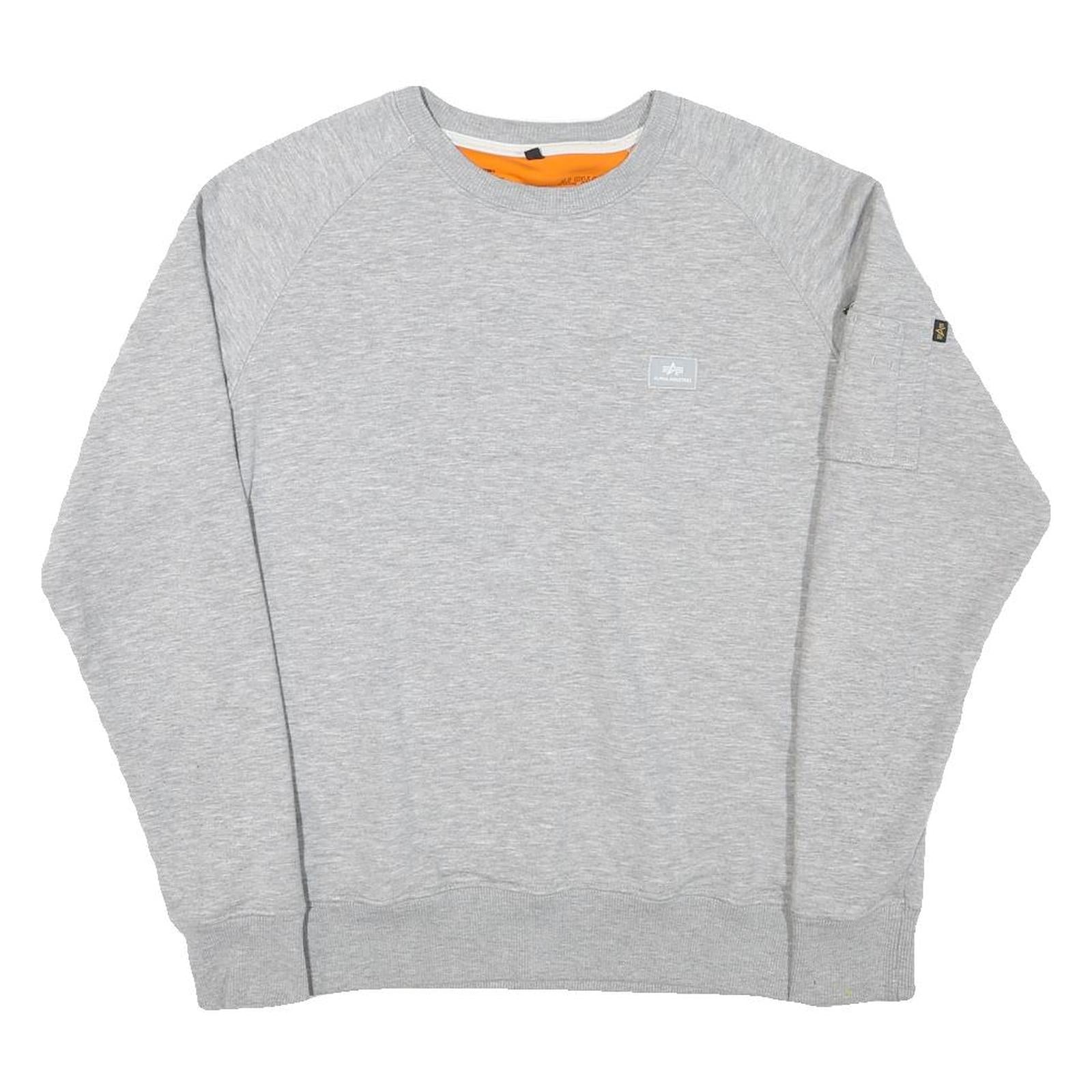 Buy ALPHA INDUSTRIES Mens Grey Cotton Blend Crew Neck S Sweatshirt Casual Pullover Refurbished - $50.69 ALPHA INDUSTRIES Mens Grey Cotton Blend Crew Neck S Sweatshirt Casual Pullover Refurbished - N/A refurbished available on Cerqular