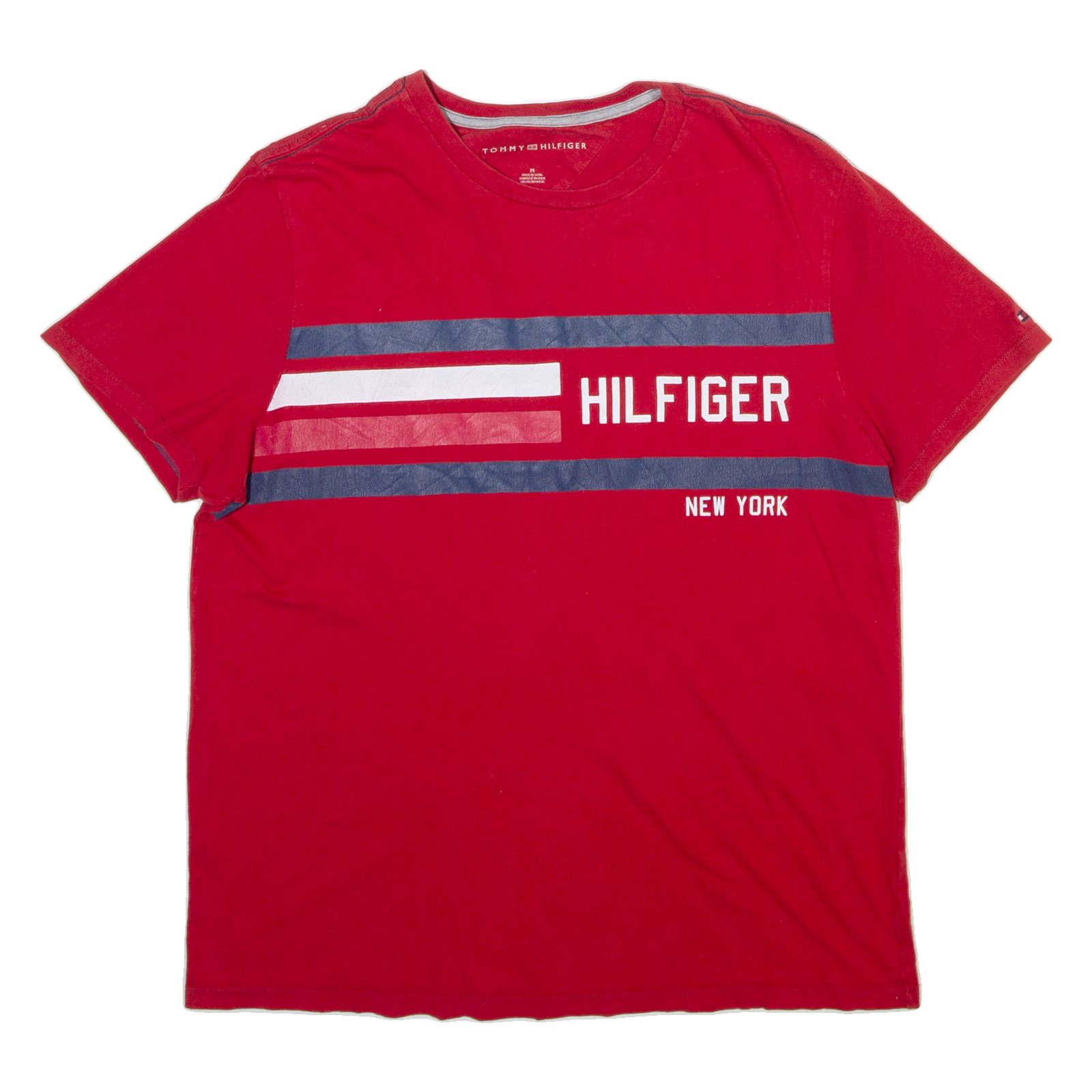 TOMMY HILFIGER Mens T-Shirt Red M Refurbished - N/A refurbished available on Cerqular