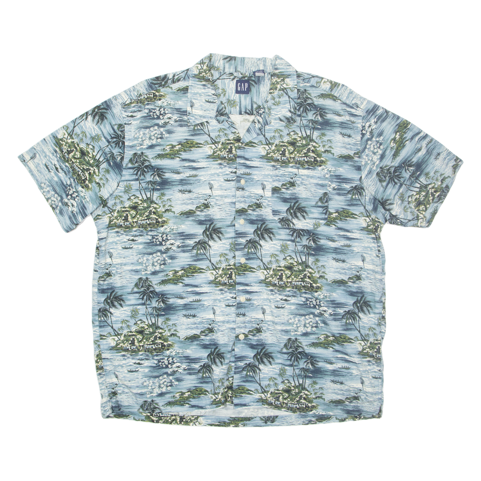 Buy GAP Mens Hawaiian Shirt Blue Crazy Pattern XL Refurbished - $23.39 GAP Mens Hawaiian Shirt Blue Crazy Pattern XL Refurbished - N/A refurbished available on Cerqular