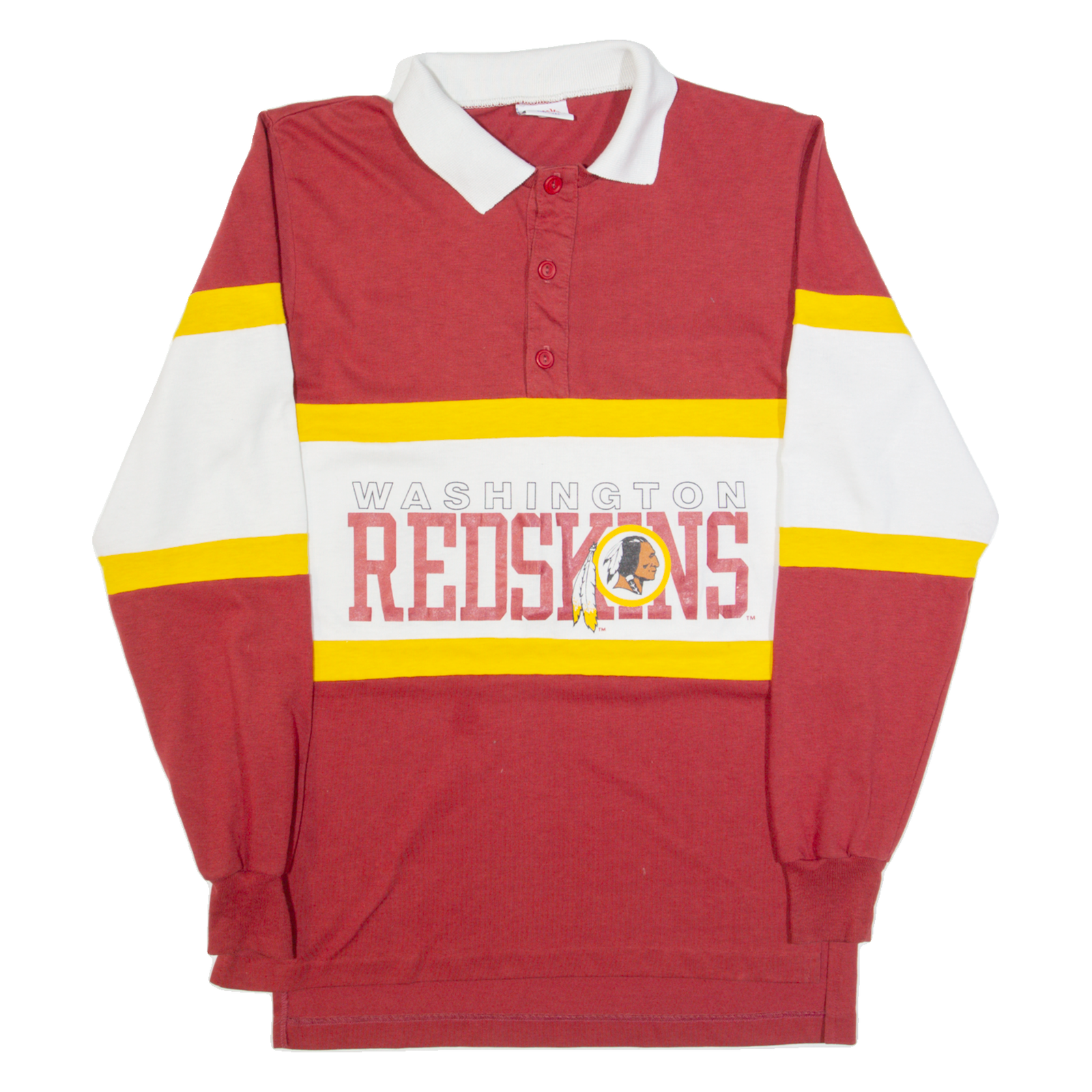 NUTMEG MILLS Washington Redskins Mens Polo Shirt Maroon Long Sleeve M Refurbished - N/A refurbished available on Cerqular