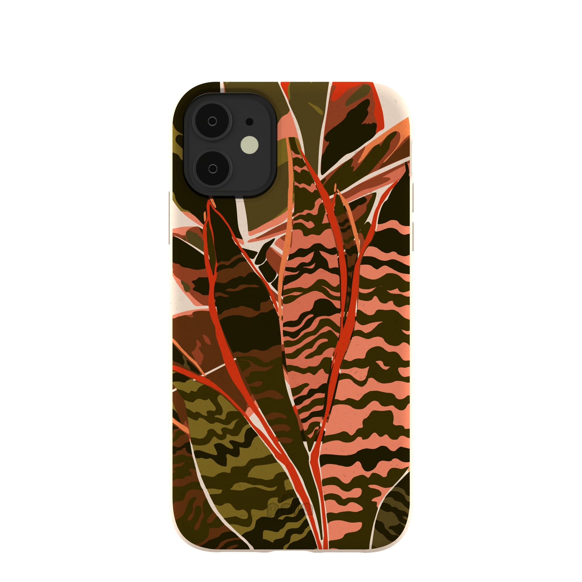 Seashell Foliage iPhone 11 Case Refurbished - Pela Case refurbished available on Cerqular
