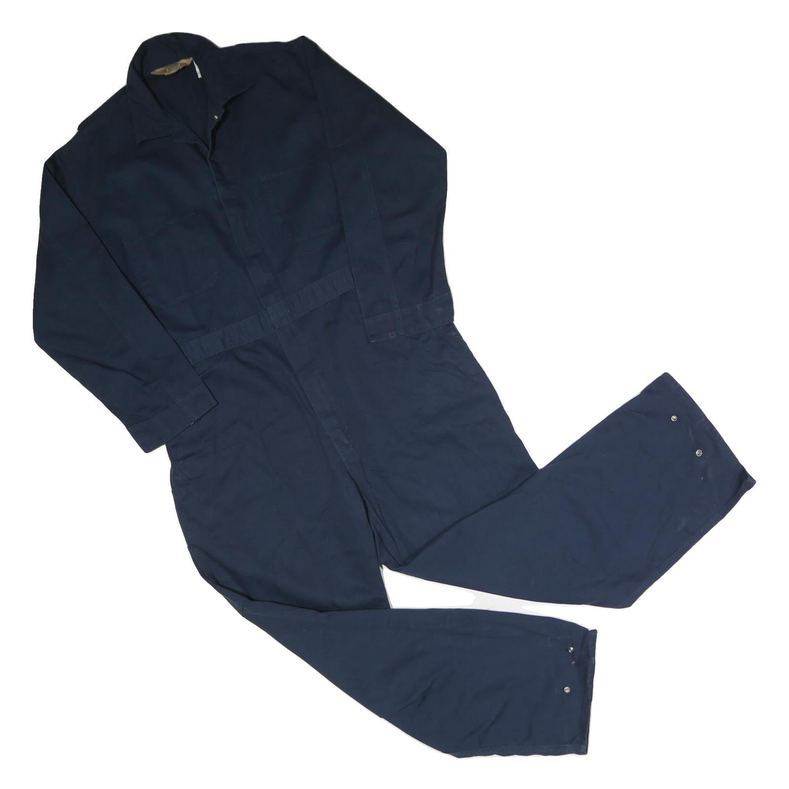 C.E. SCHMIDT WORKWEAR Mens Navy Blue Cotton Blend Dungarees L W40 L30 Workwear Refurbished - N/A refurbished available on Cerqular