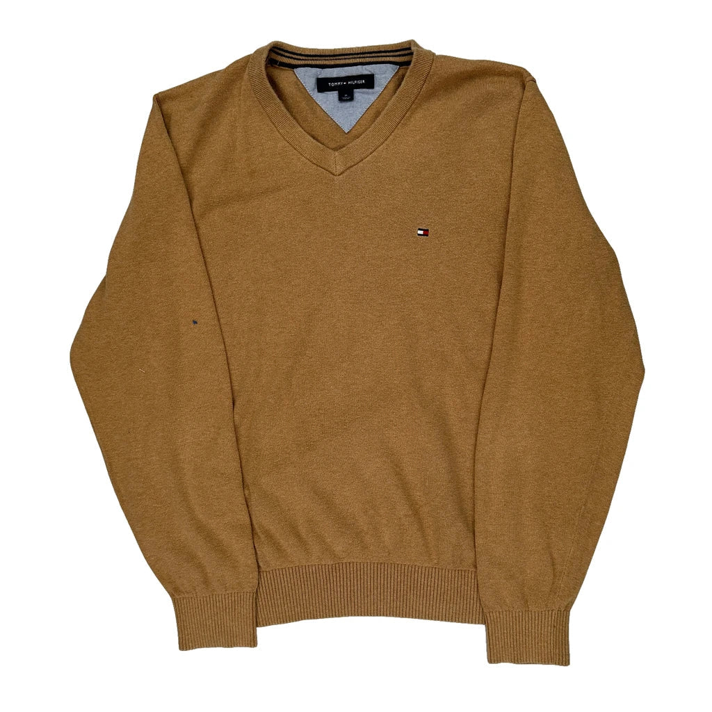 Buy Tommy Hilfiger Jumper - Medium Brown Cotton Refurbished - $46.89 Tommy Hilfiger Jumper - Medium Brown Cotton Refurbished - Thrifted (note: this is a term often used to describe second- refurbished available on Cerqular