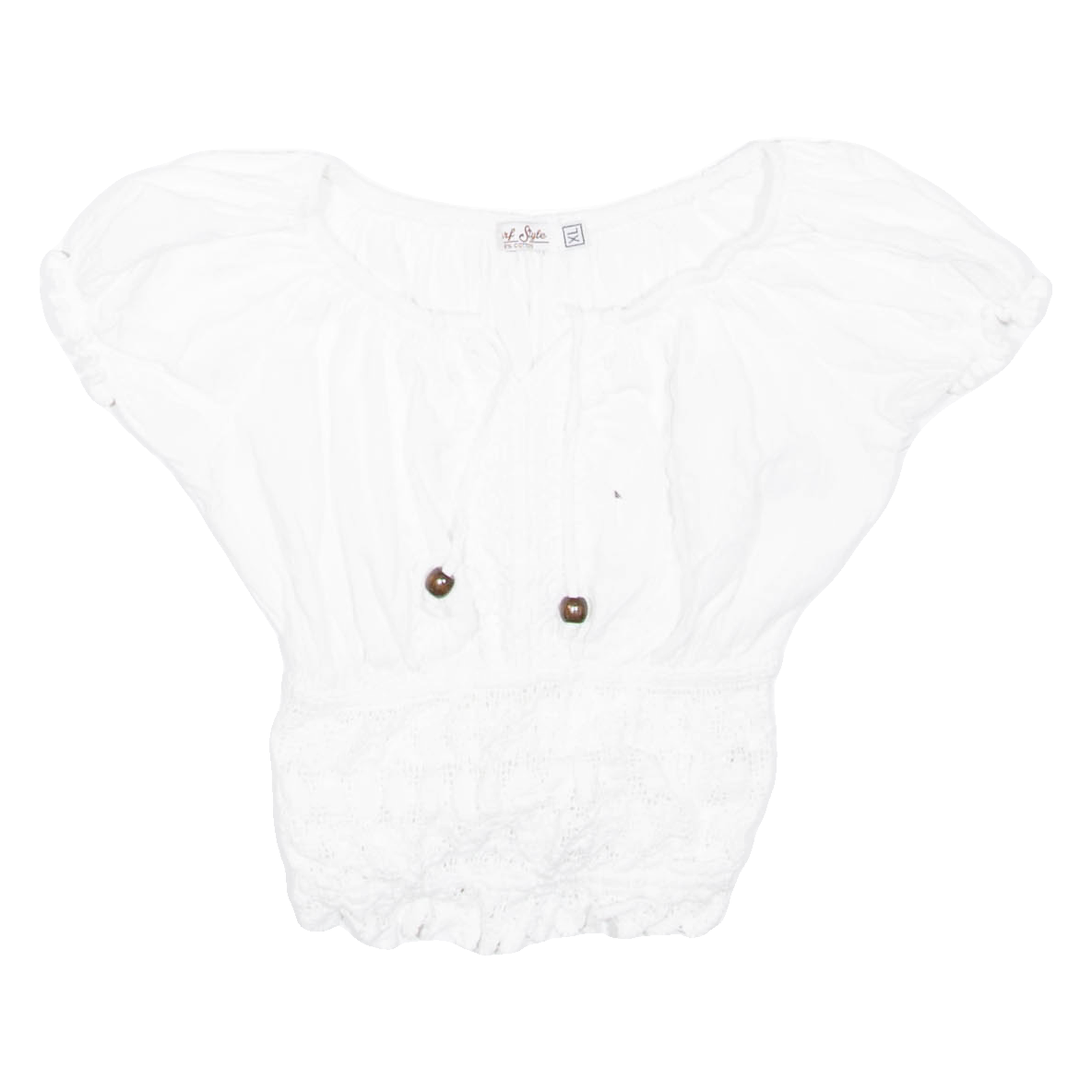 Buy Womens Cropped Blouse White S Refurbished - $16.89 Womens Cropped Blouse White S Refurbished - N/A refurbished available on Cerqular