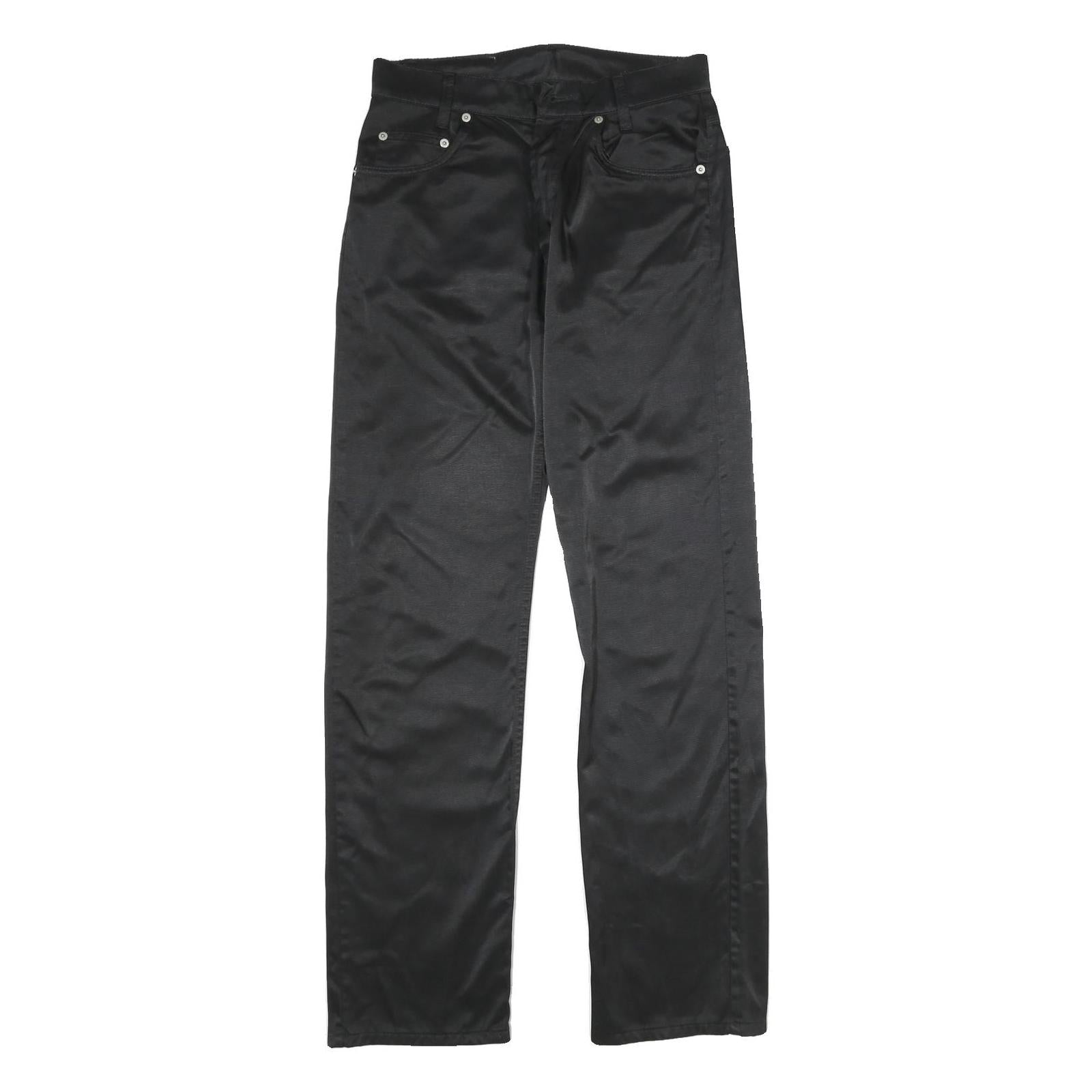 MS Mens Cotton Blend Black Regular Button Trousers W28 L34 Classic Fit Refurbished - N/A refurbished available on Cerqular